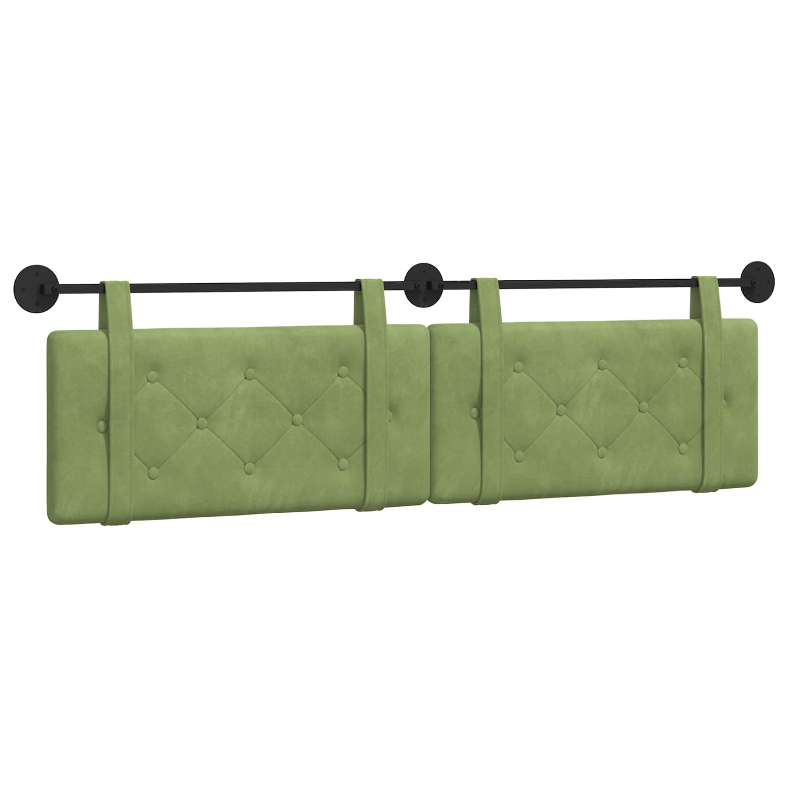 Tête de lit suspendue Vert clair 170 x 55 x 5 cm Velours - XIOS