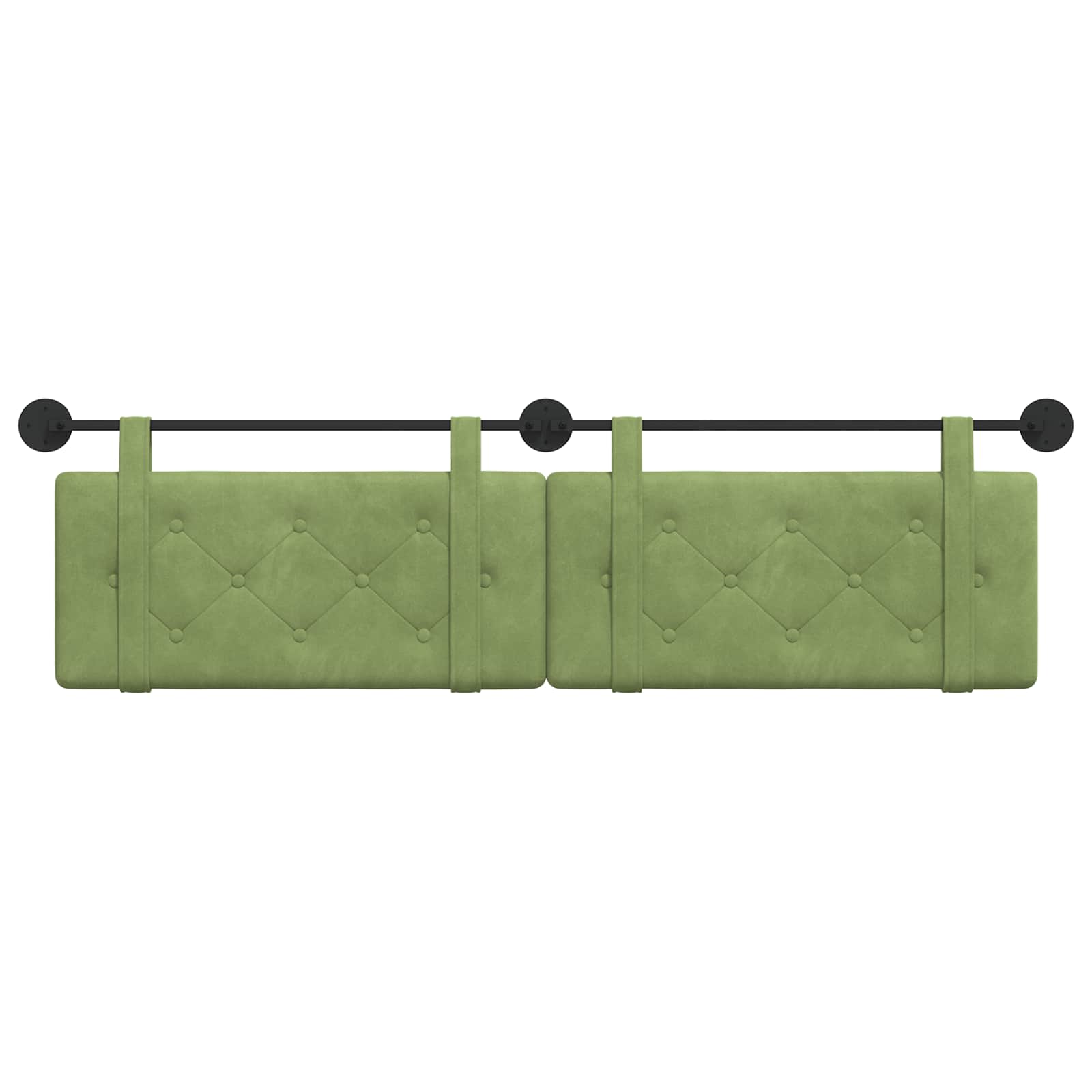 Tête de lit suspendue Vert clair 170 x 55 x 5 cm Velours - XIOS
