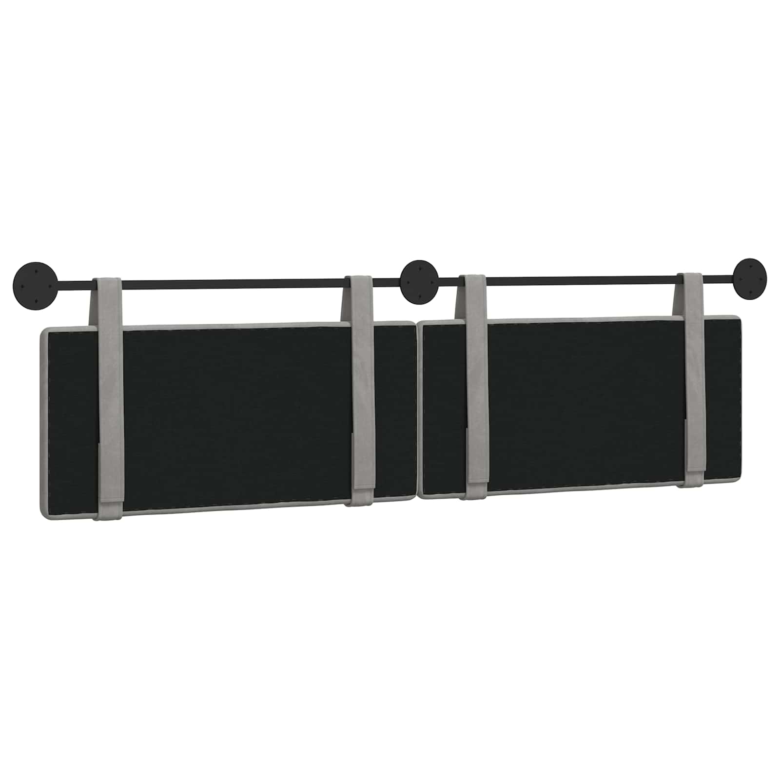 Tête de lit suspendue Gris clair Velours - XIOS