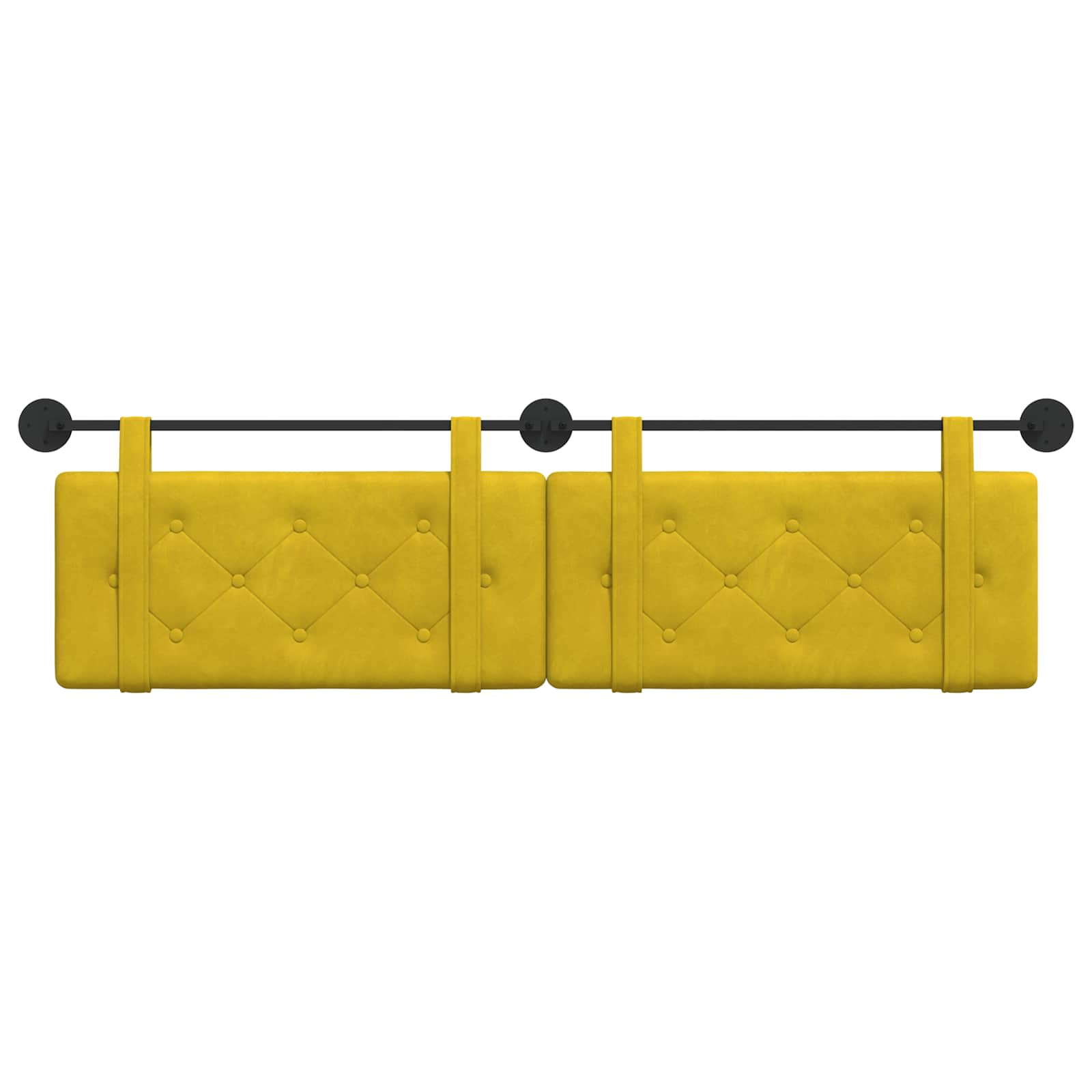 Tête de lit suspendue Jaune Velours - XIOS