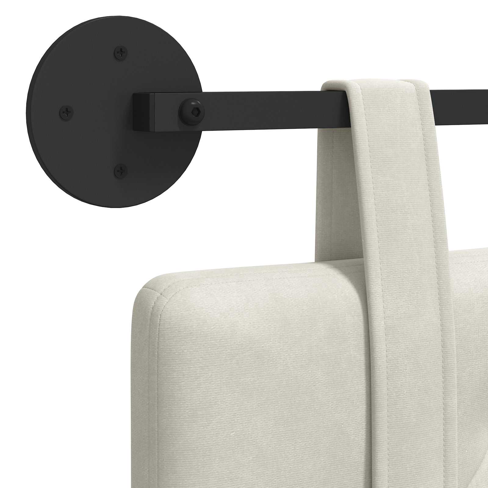 Tête de lit suspendue Crème 190 x 55 x 5 cm Velours - XIOS