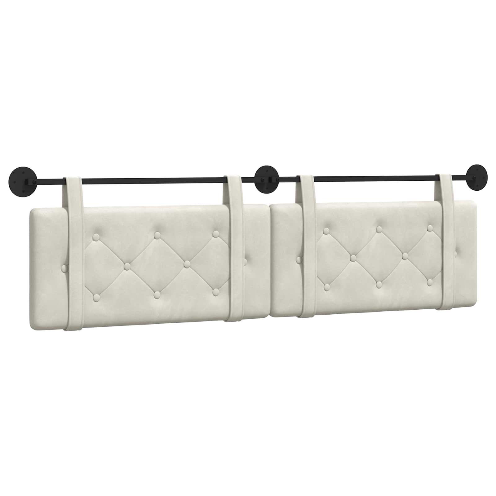 Tête de lit suspendue Crème 190 x 55 x 5 cm Velours - XIOS