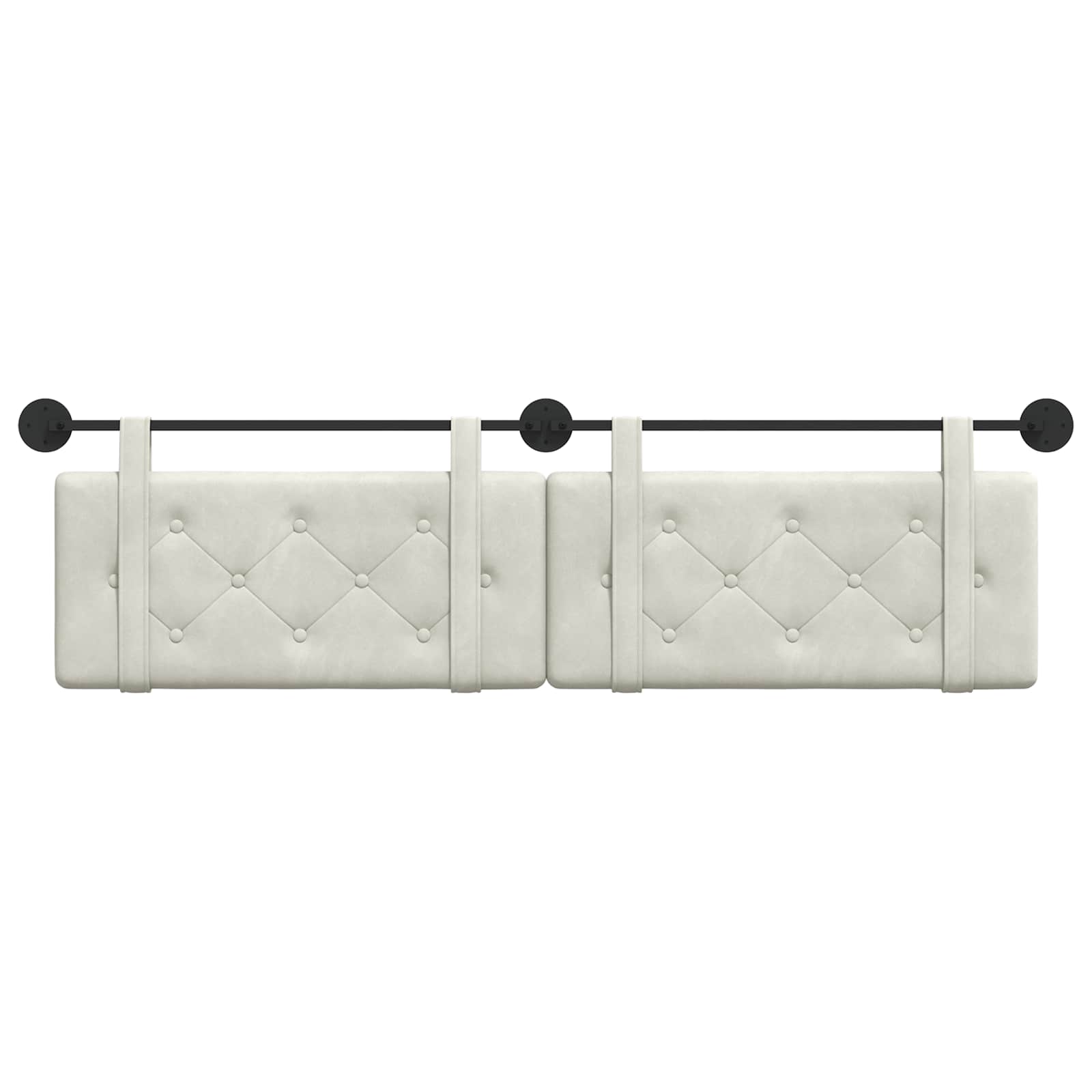 Tête de lit suspendue Crème 190 x 55 x 5 cm Velours - XIOS