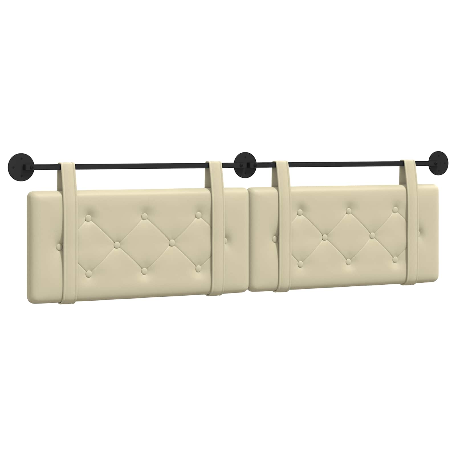 Tête de lit suspendue Crème Simili cuir - XIOS