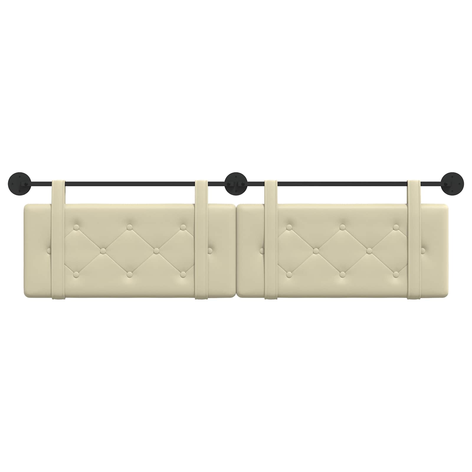 Tête de lit suspendue Crème Simili cuir - XIOS