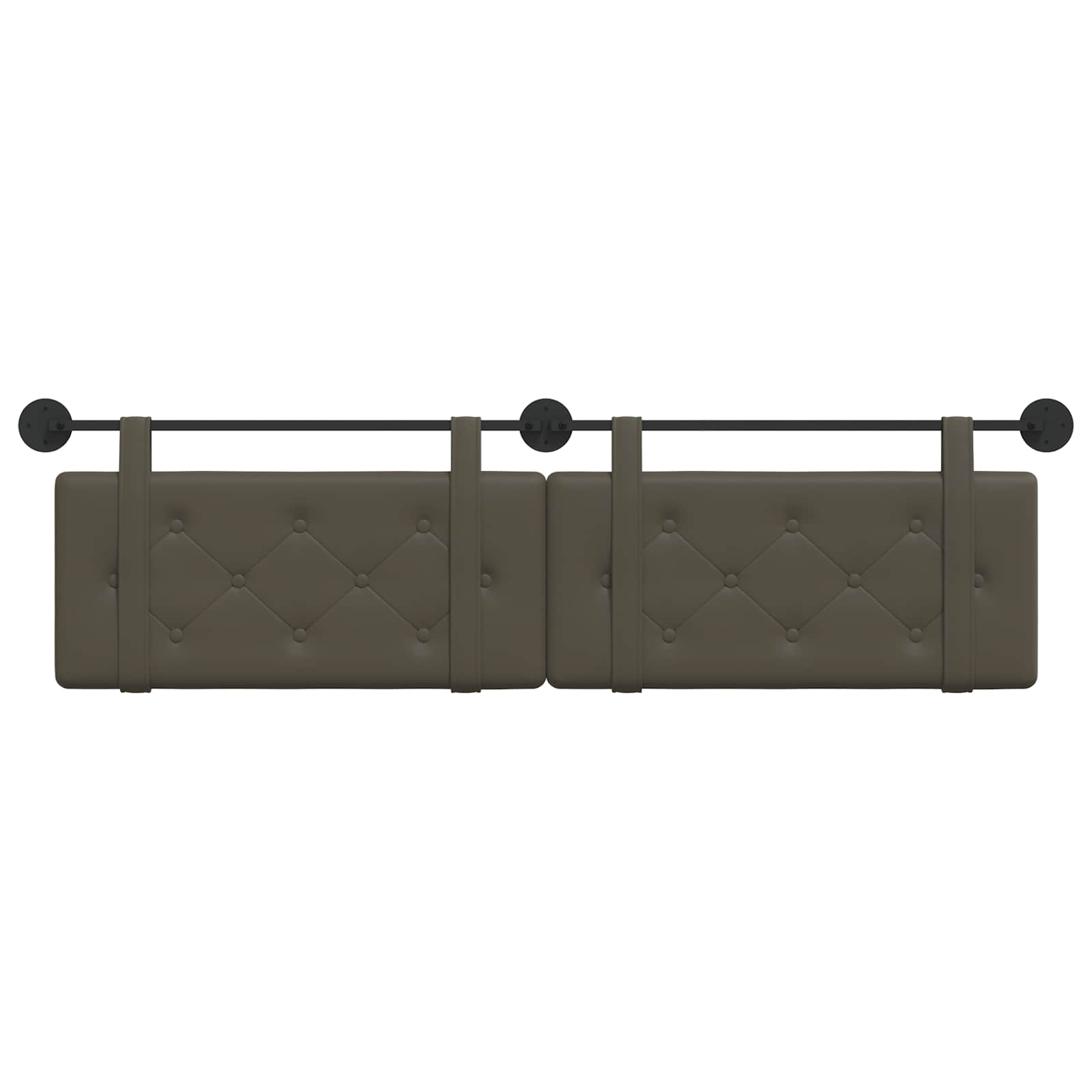 Tête de lit suspendue Gris 190 x 55 x 5 cm Simili cuir - XIOS