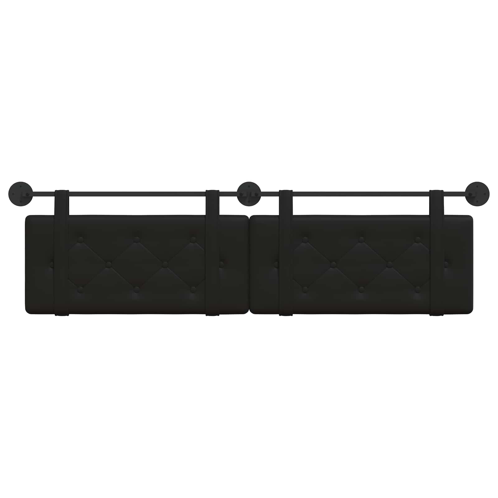 Tête de lit suspendue Noir Simili cuir - XIOS
