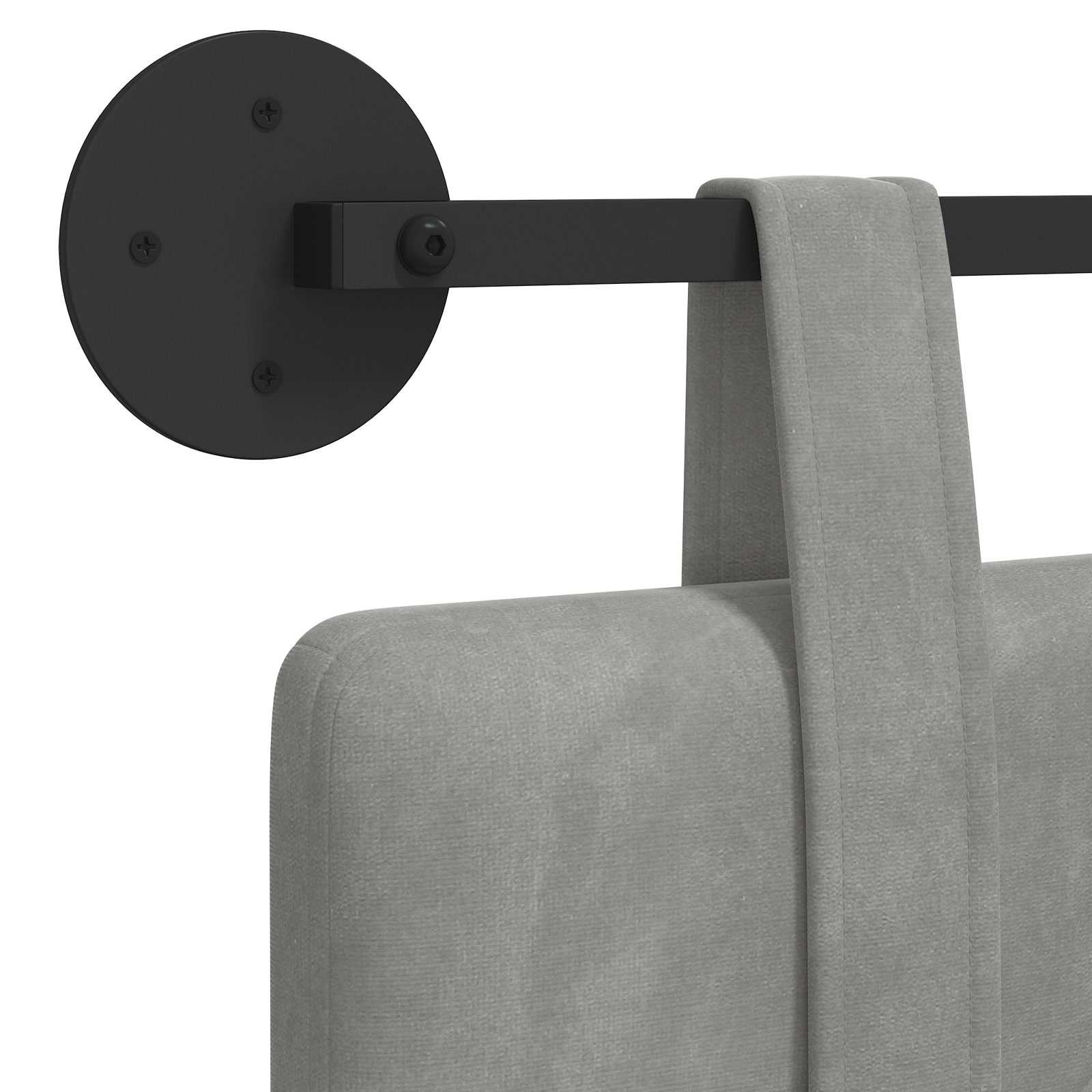 Tête de lit suspendue Gris clair 210 x 55 x 5 cm Velours - XIOS