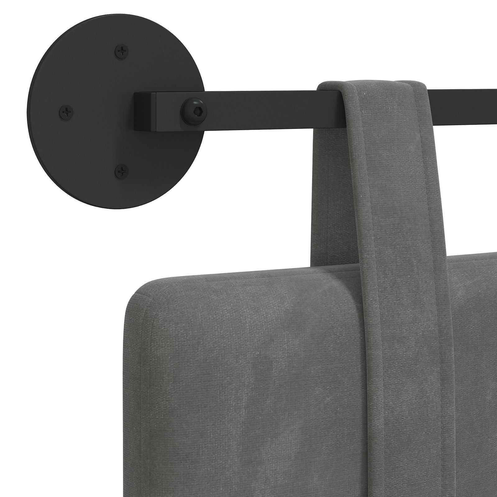 Tête de lit suspendue Gris foncé 210 x 55 x 5 cm Velours - XIOS