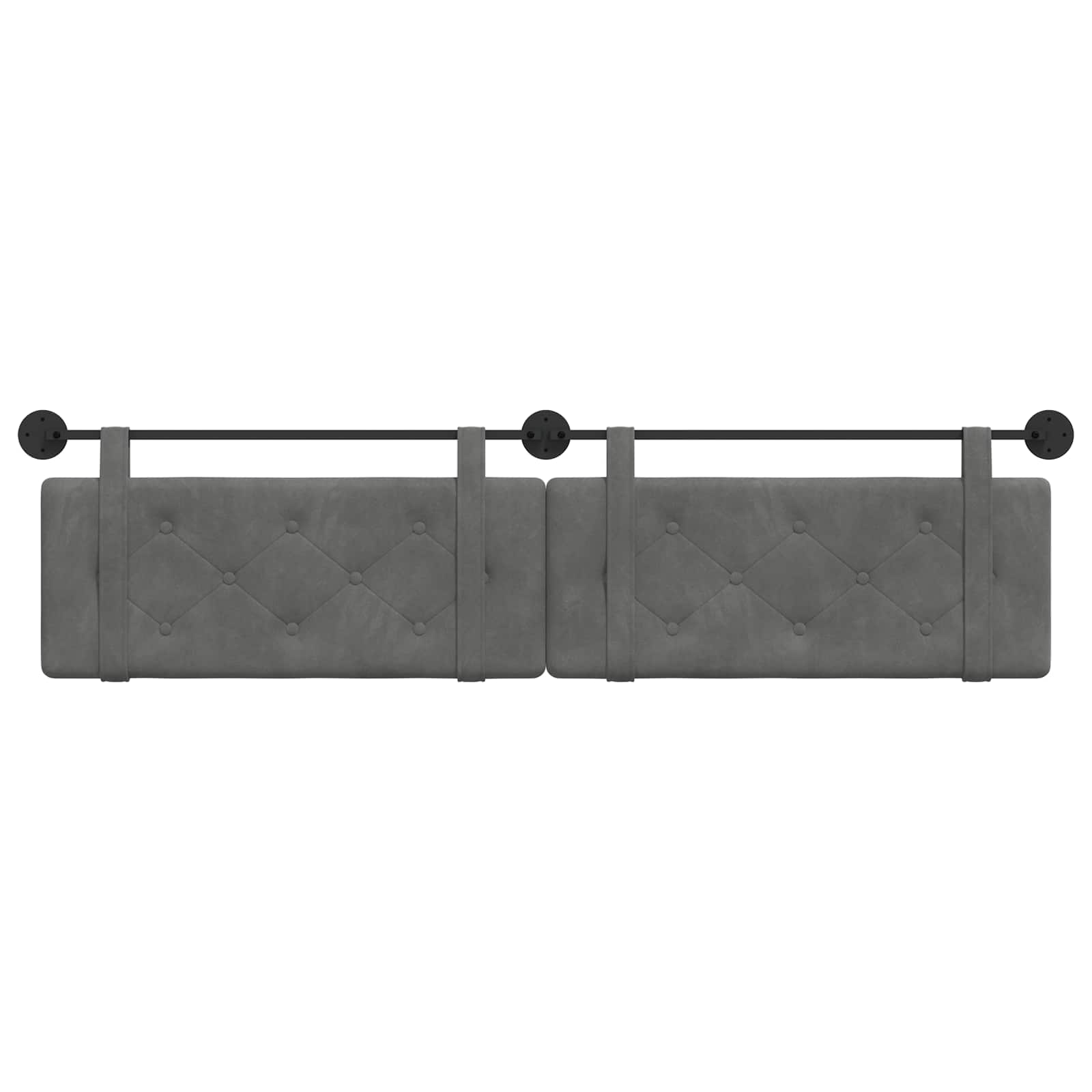 Tête de lit suspendue Gris foncé 210 x 55 x 5 cm Velours - XIOS