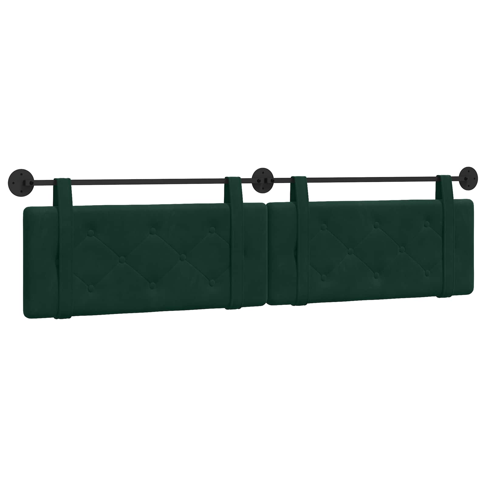 Tête de lit suspendue Vert foncé 210 x 55 x 5 cm Velours - XIOS