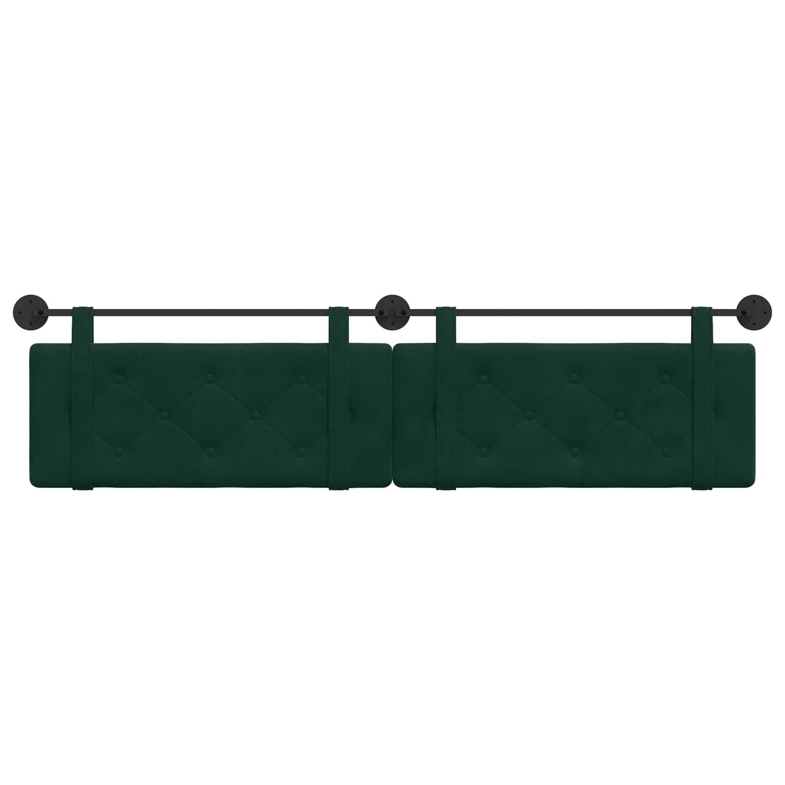 Tête de lit suspendue Vert foncé 210 x 55 x 5 cm Velours - XIOS