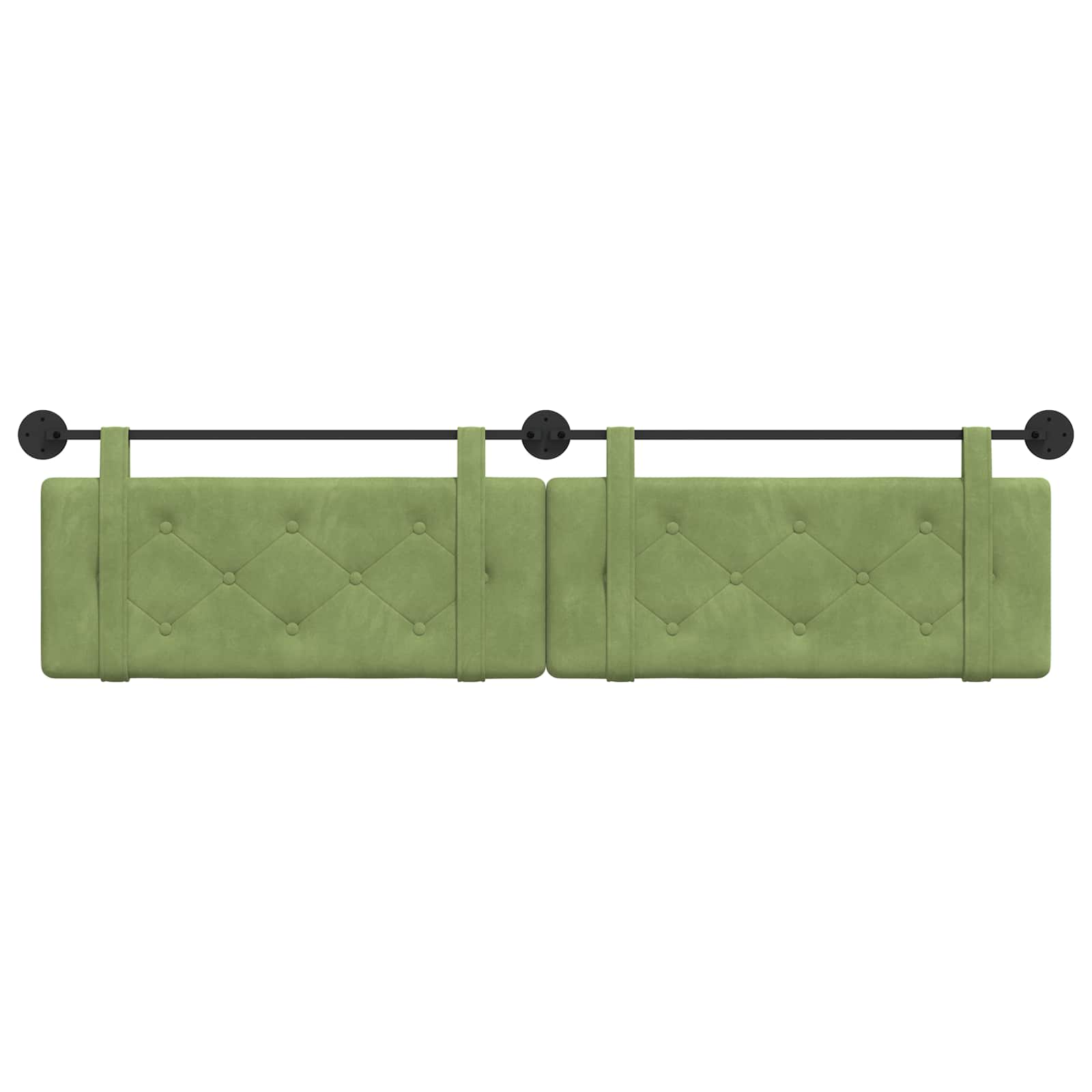 Tête de lit suspendue Vert clair 210 x 55 x 5 cm Velours - XIOS