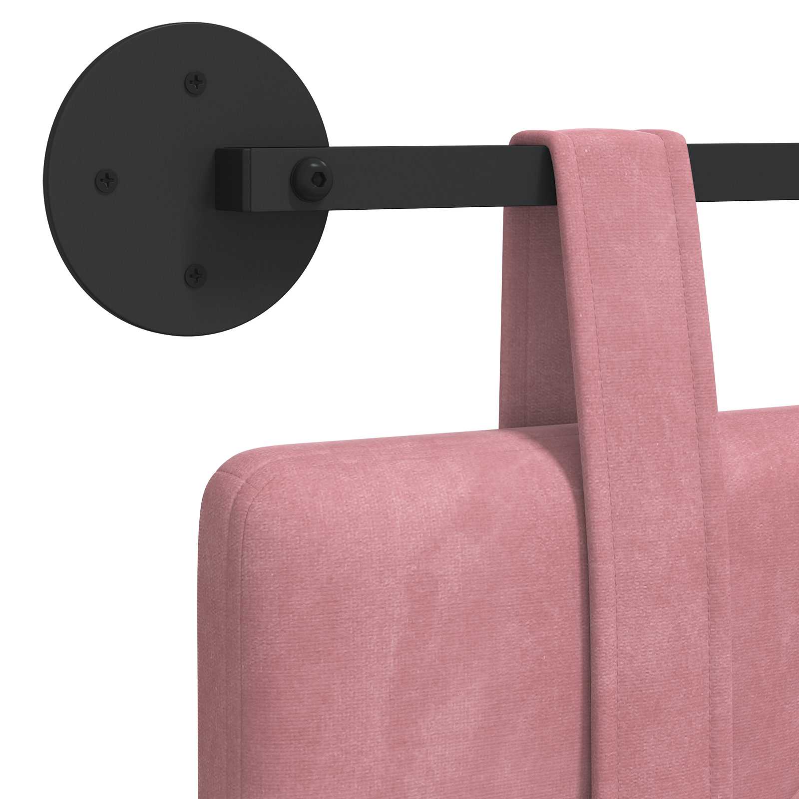 Tête de lit suspendue Rose 210 x 55 x 5 cm Velours - XIOS