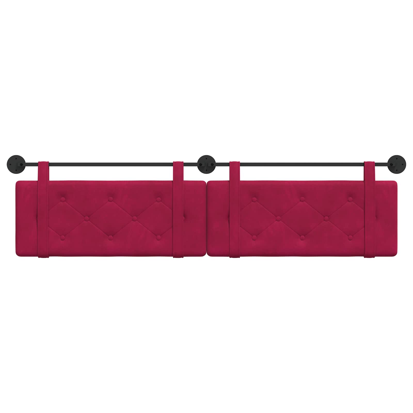 Tête de lit suspendue Bordeaux 210 x 55 x 5 cm Velours - XIOS