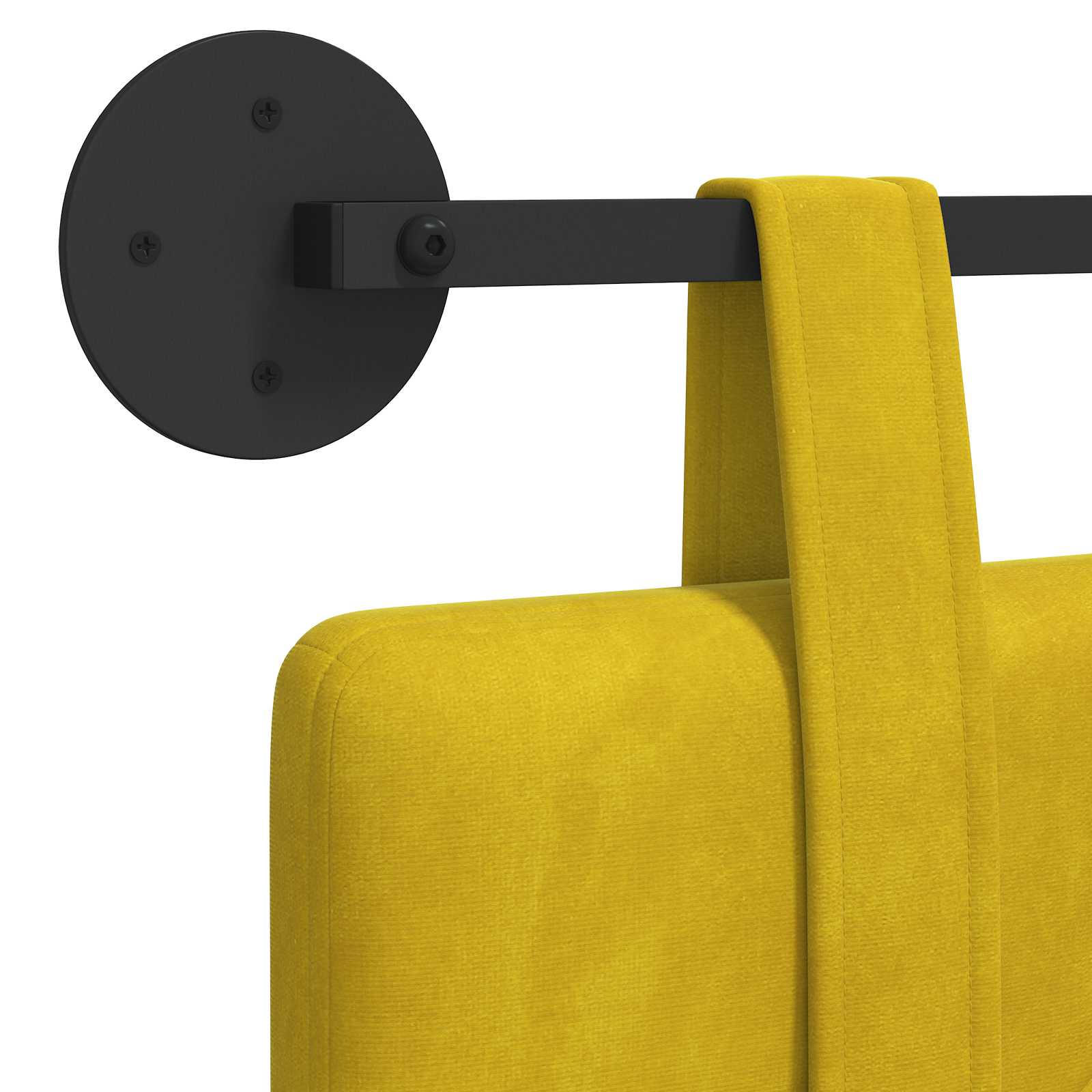 Tête de lit suspendue Jaune 210 x 55 x 5 cm Velours - XIOS