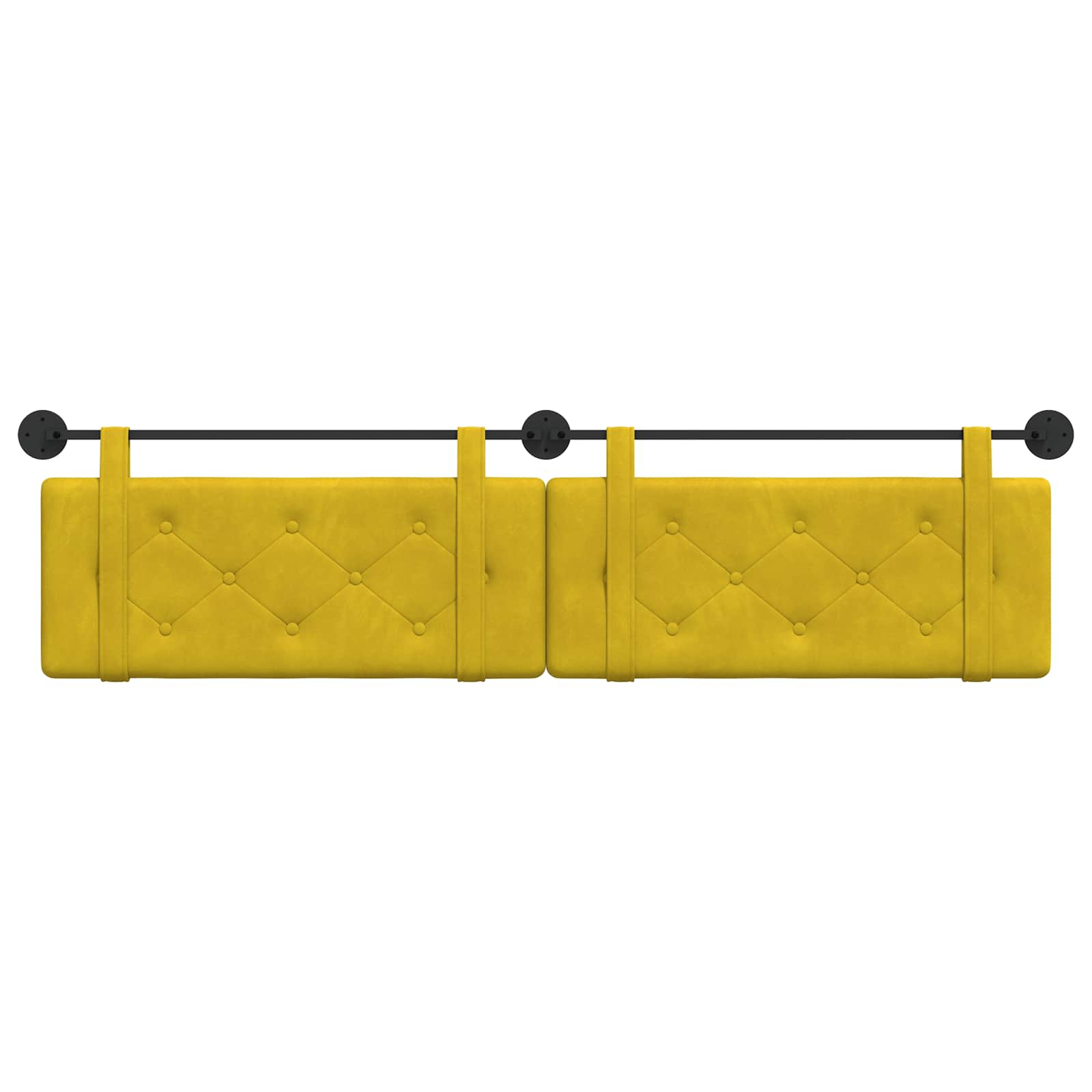 Tête de lit suspendue Jaune 210 x 55 x 5 cm Velours - XIOS