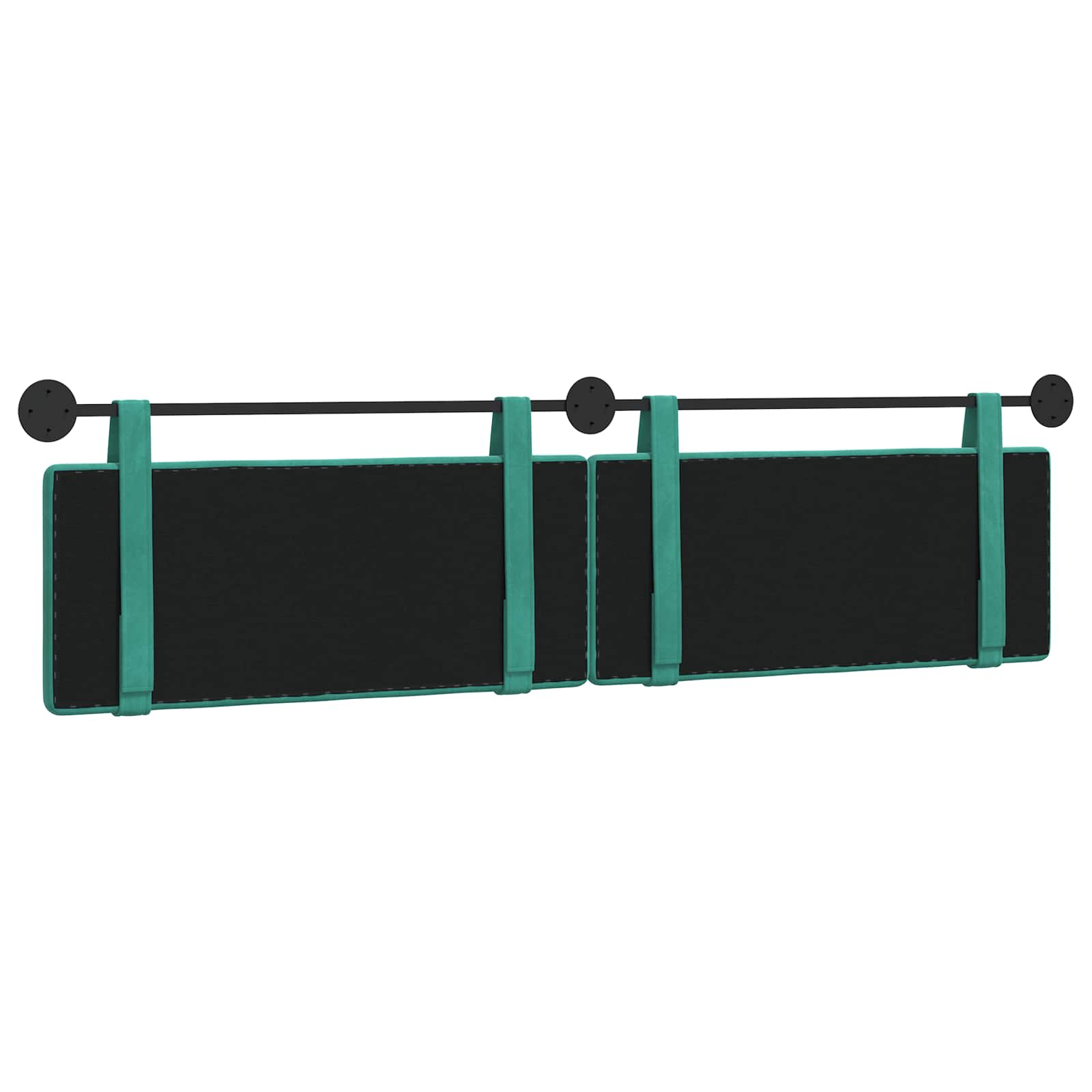 Tête de lit suspendue Turquoise 210 x 55 x 5 cm Velours - XIOS