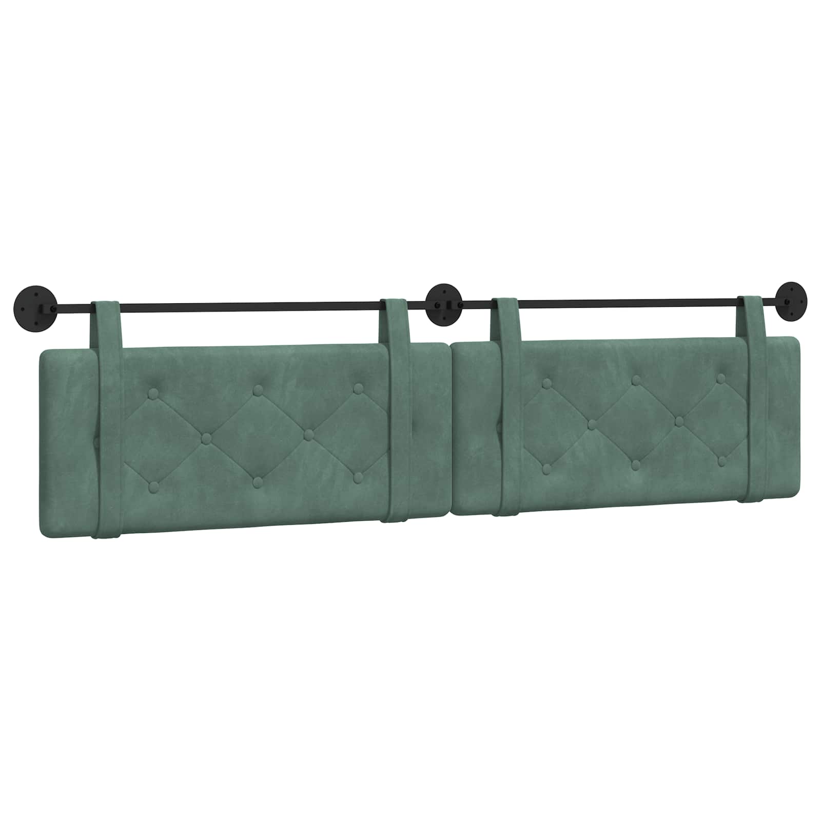 Tête de lit suspendue Vert Mer 210 x 55 x 5 cm Velours - XIOS