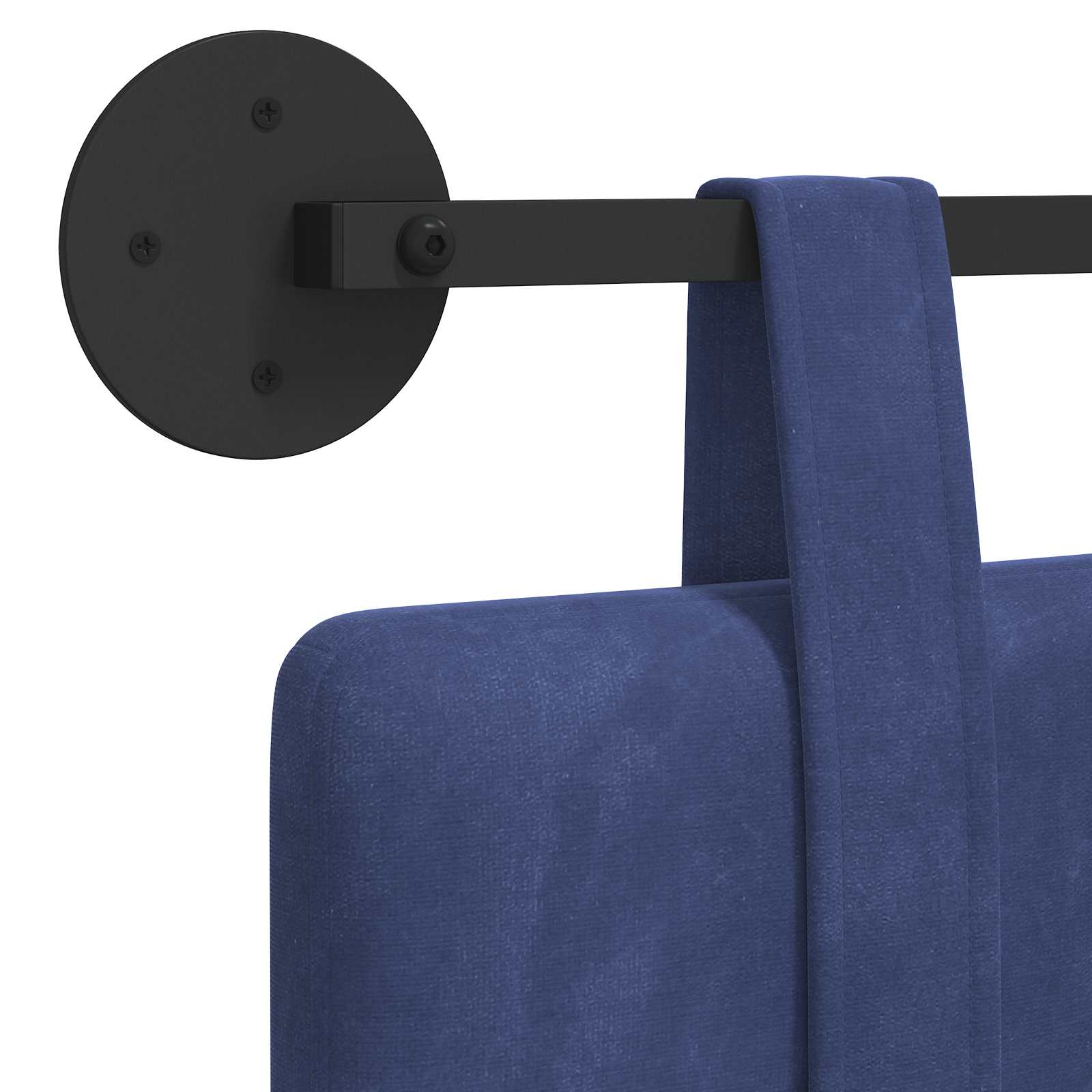 Tête de lit suspendue Bleu police 210 x 55 x 5 cm Velours - XIOS