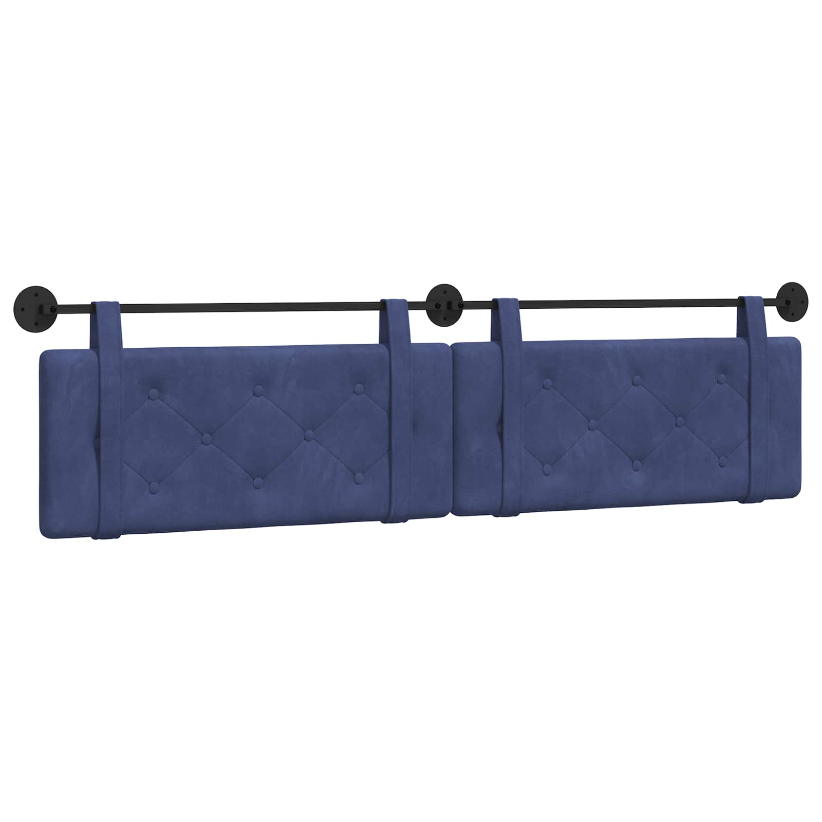 Tête de lit suspendue Bleu police 210 x 55 x 5 cm Velours - XIOS