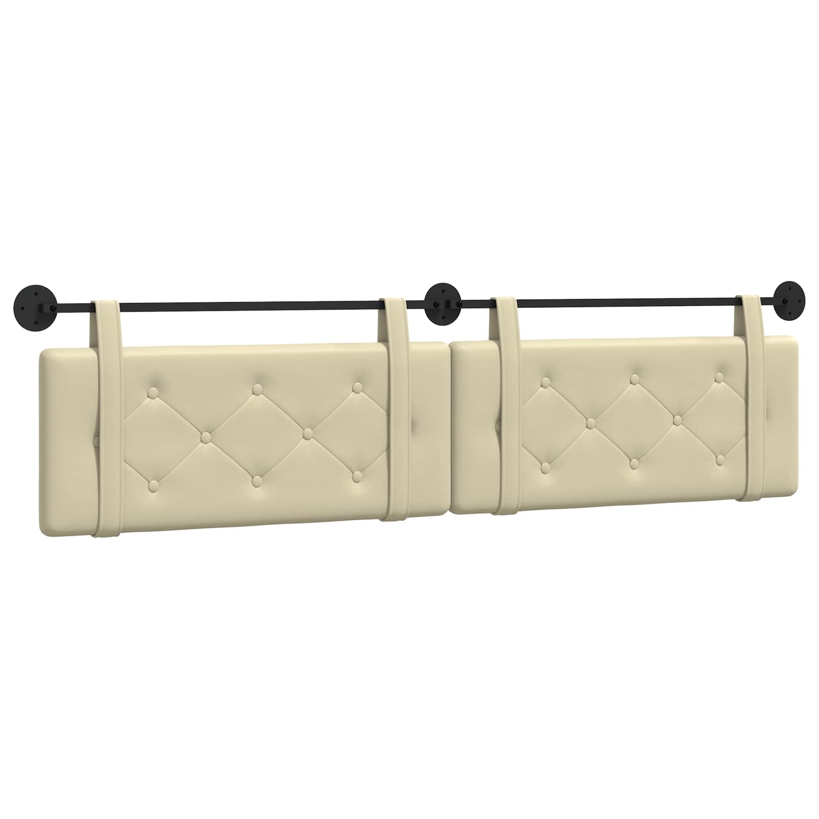 Tête de lit suspendue Crème 210 x 55 x 5 cm Simili cuir - XIOS