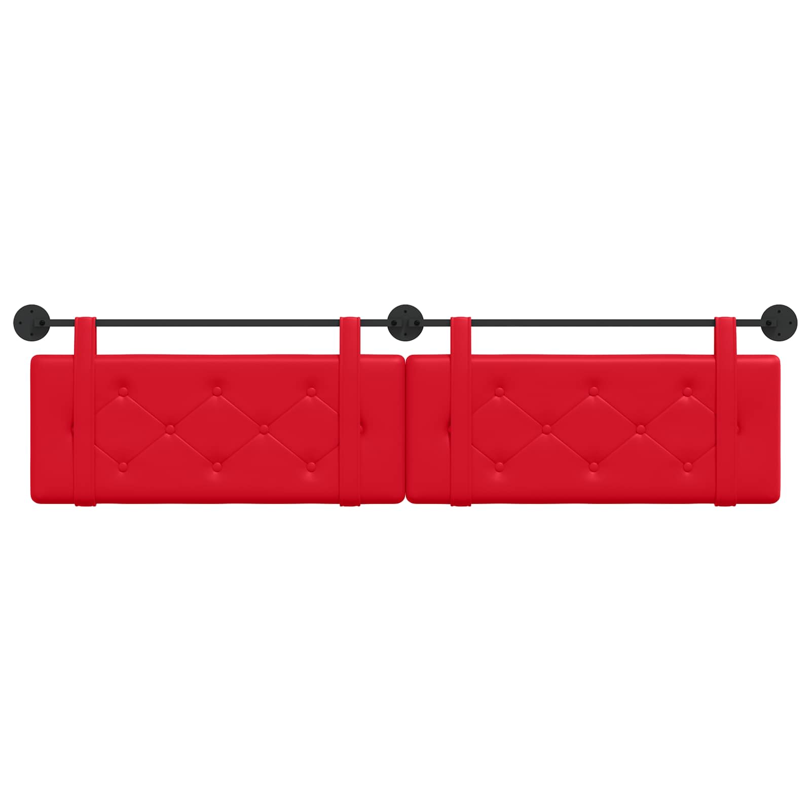 Tête de lit suspendue Rouge 210 x 55 x 5 cm Simili cuir - XIOS