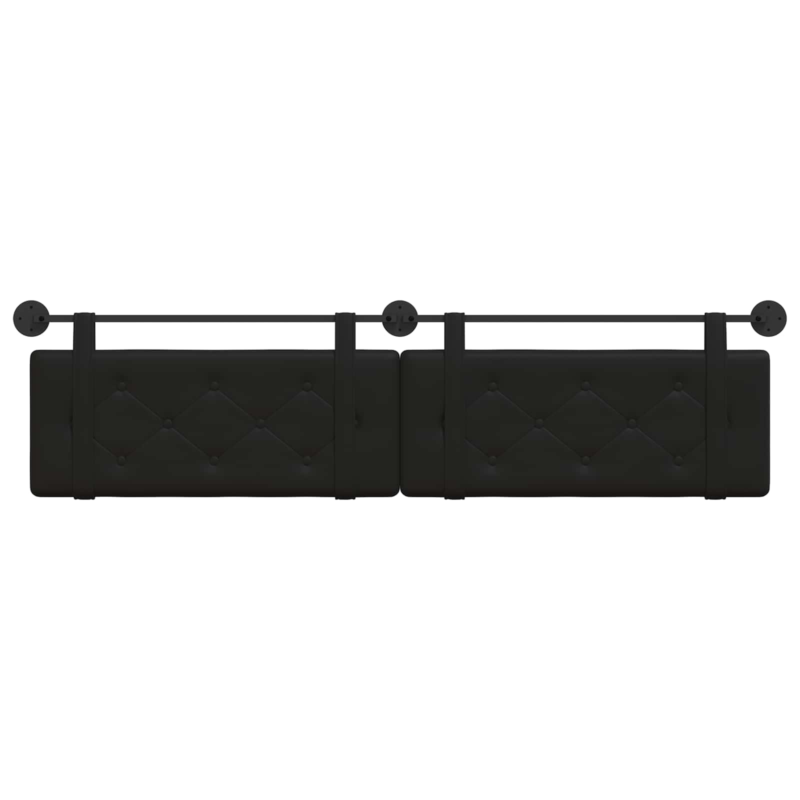 Tête de lit suspendue Noir 210 x 55 x 5 cm Simili cuir - XIOS