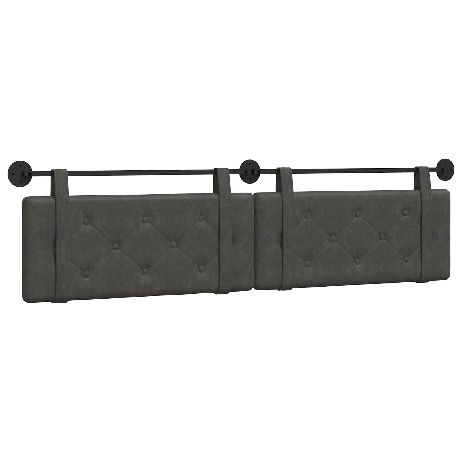 Tête de lit suspendue Noir 210 x 55 x 5 cm PU antique - XIOS