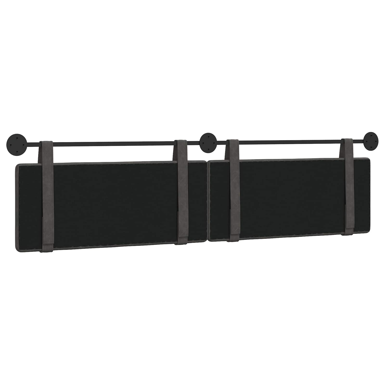 Tête de lit suspendue Noir 210 x 55 x 5 cm PU antique - XIOS