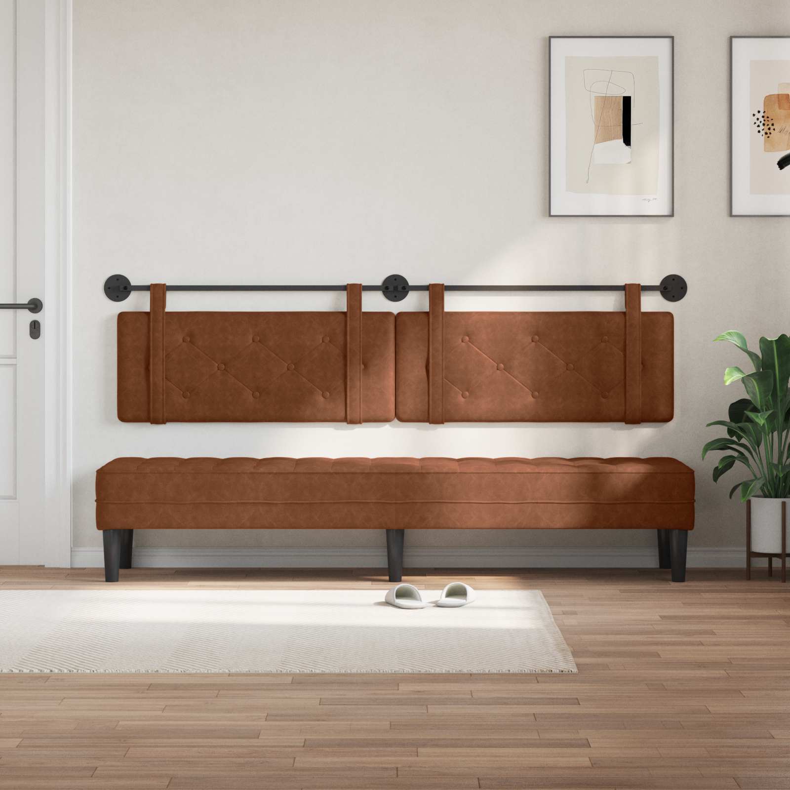 marron 2 pcs Marron 200 x 5 x 40 cm Panneau de particules - XIOS