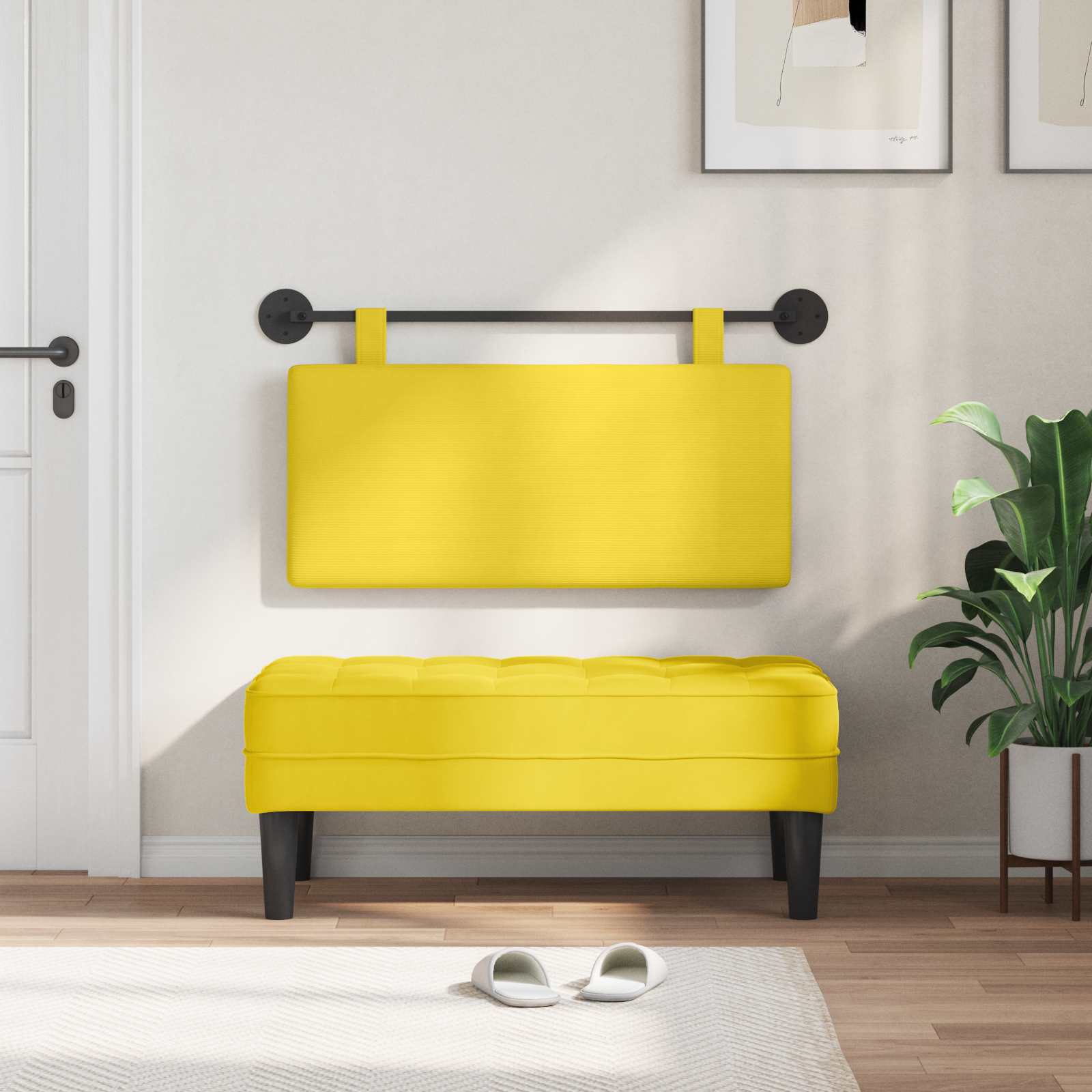 Tête de lit suspendue Tissu en velours côtelé - XIOS