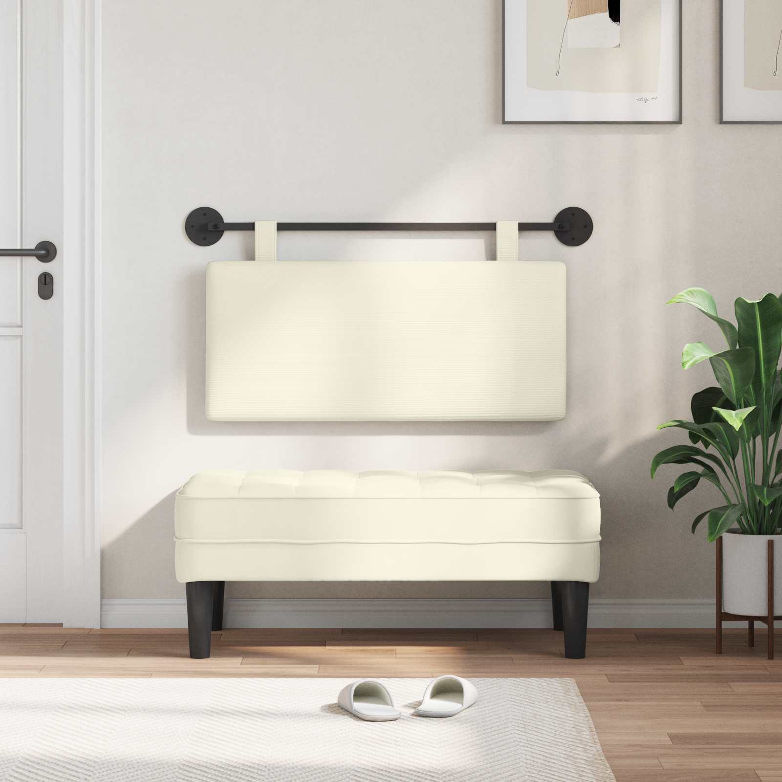Tête de lit suspendue Tissu en velours côtelé - XIOS
