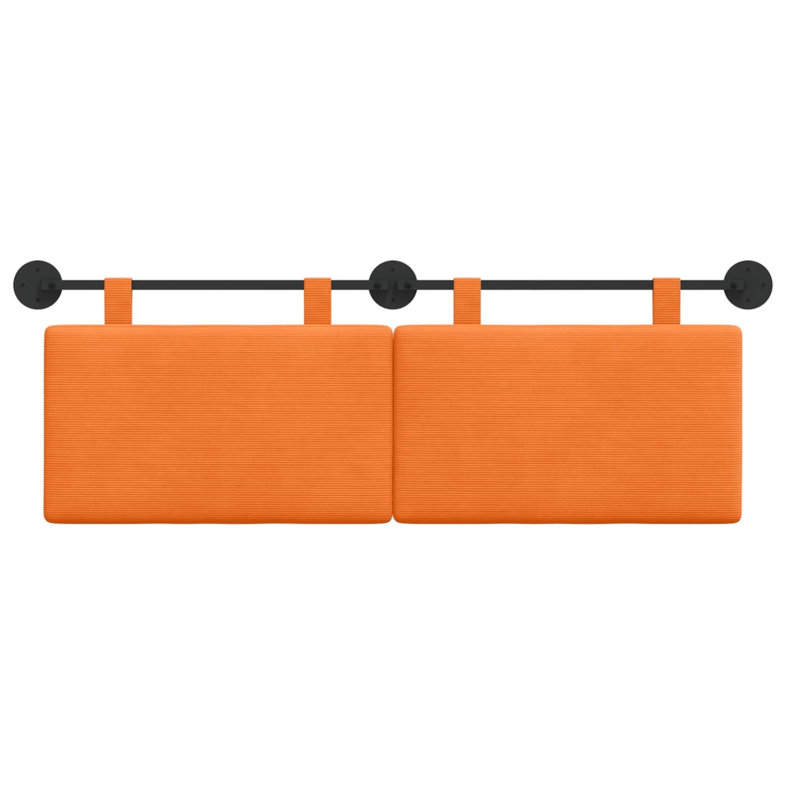 Tête de lit suspendue Orange Tissu en velours côtelé - XIOS