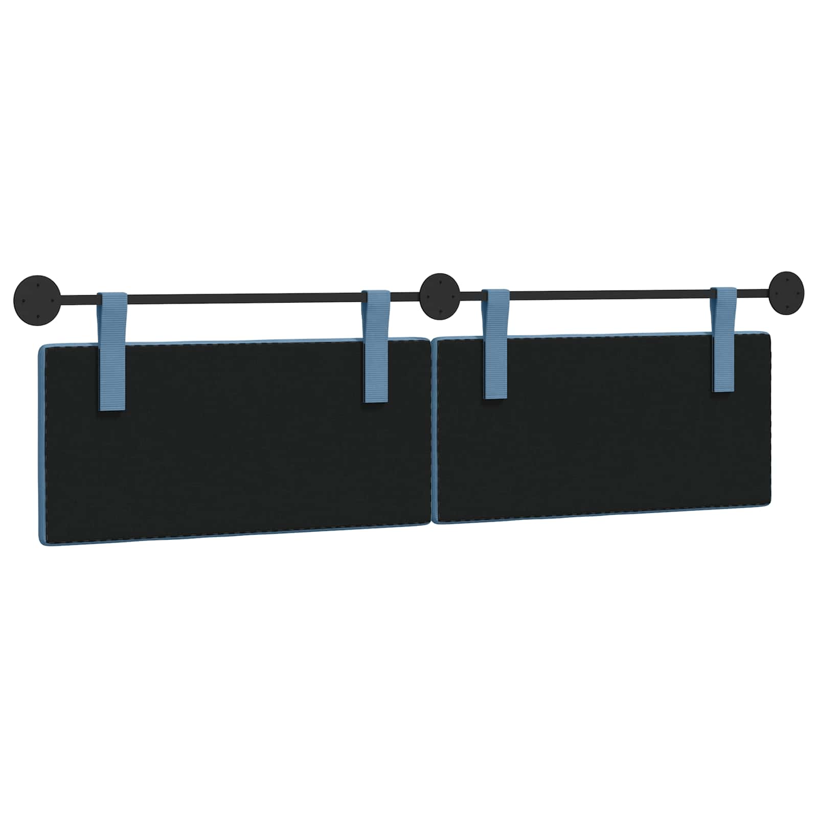 Tête de lit suspendue Bleu Tissu en velours côtelé - XIOS