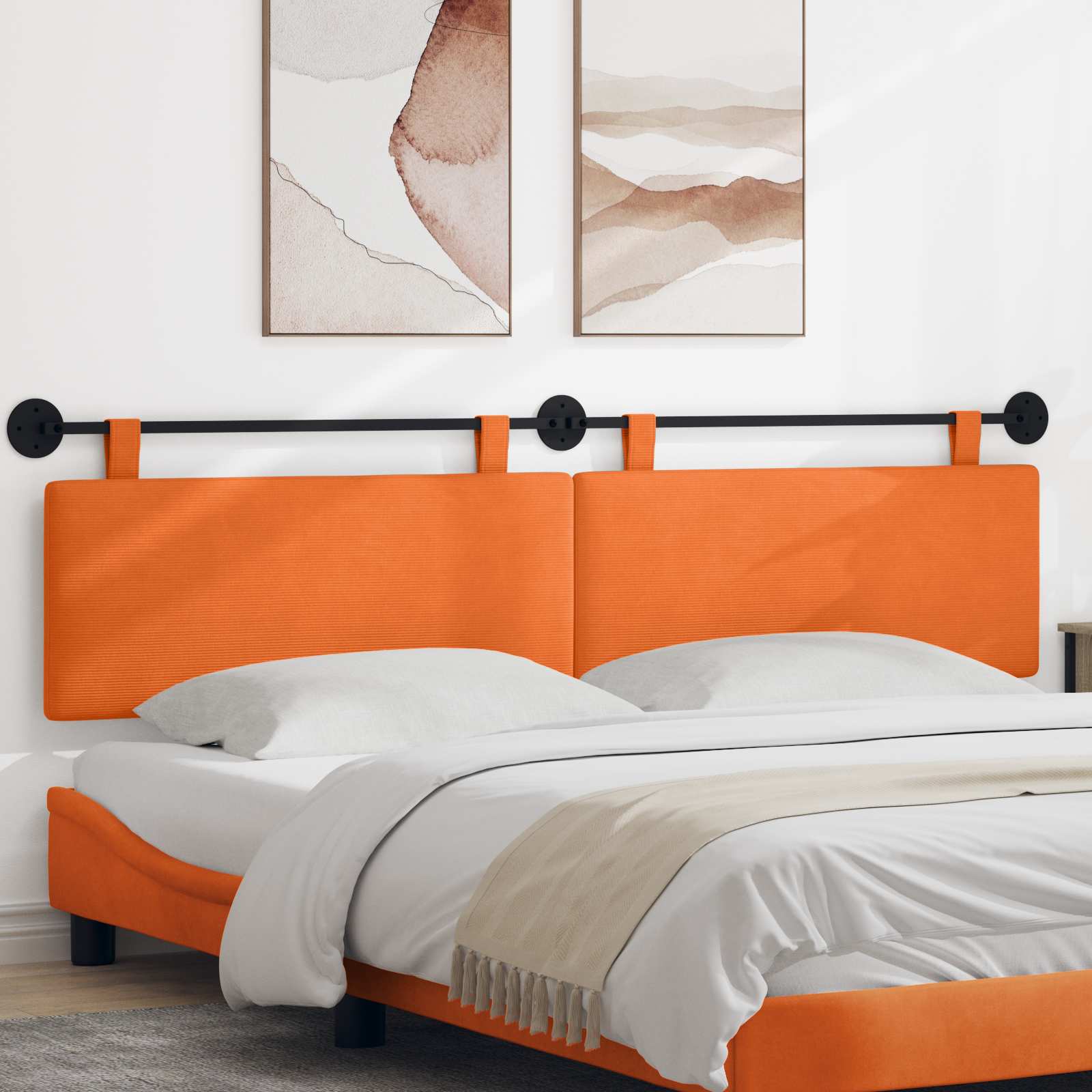 Tête de lit suspendue Tissu en velours côtelé - XIOS