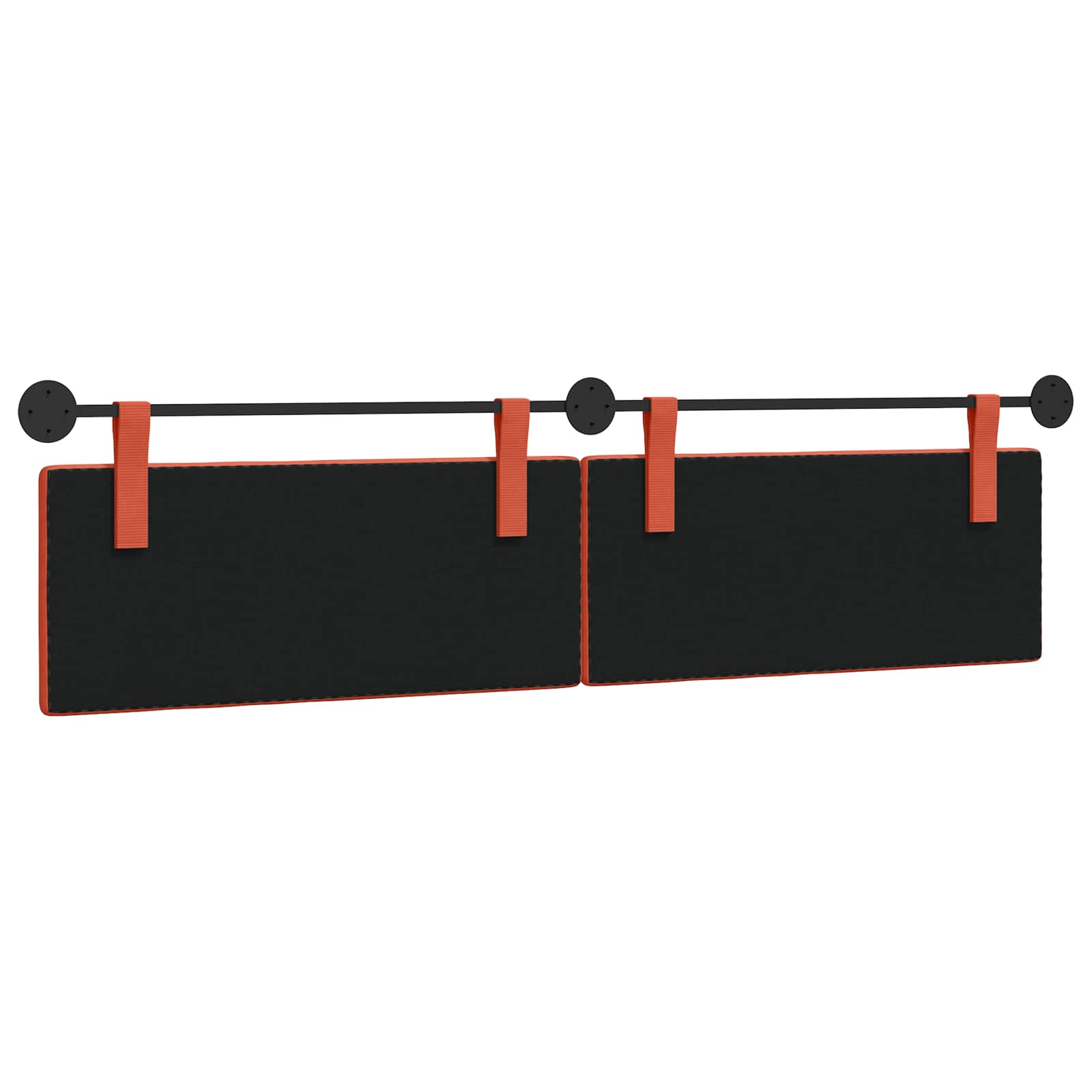 Tête de lit suspendue Rouge orange Tissu en velours côtelé - XIOS
