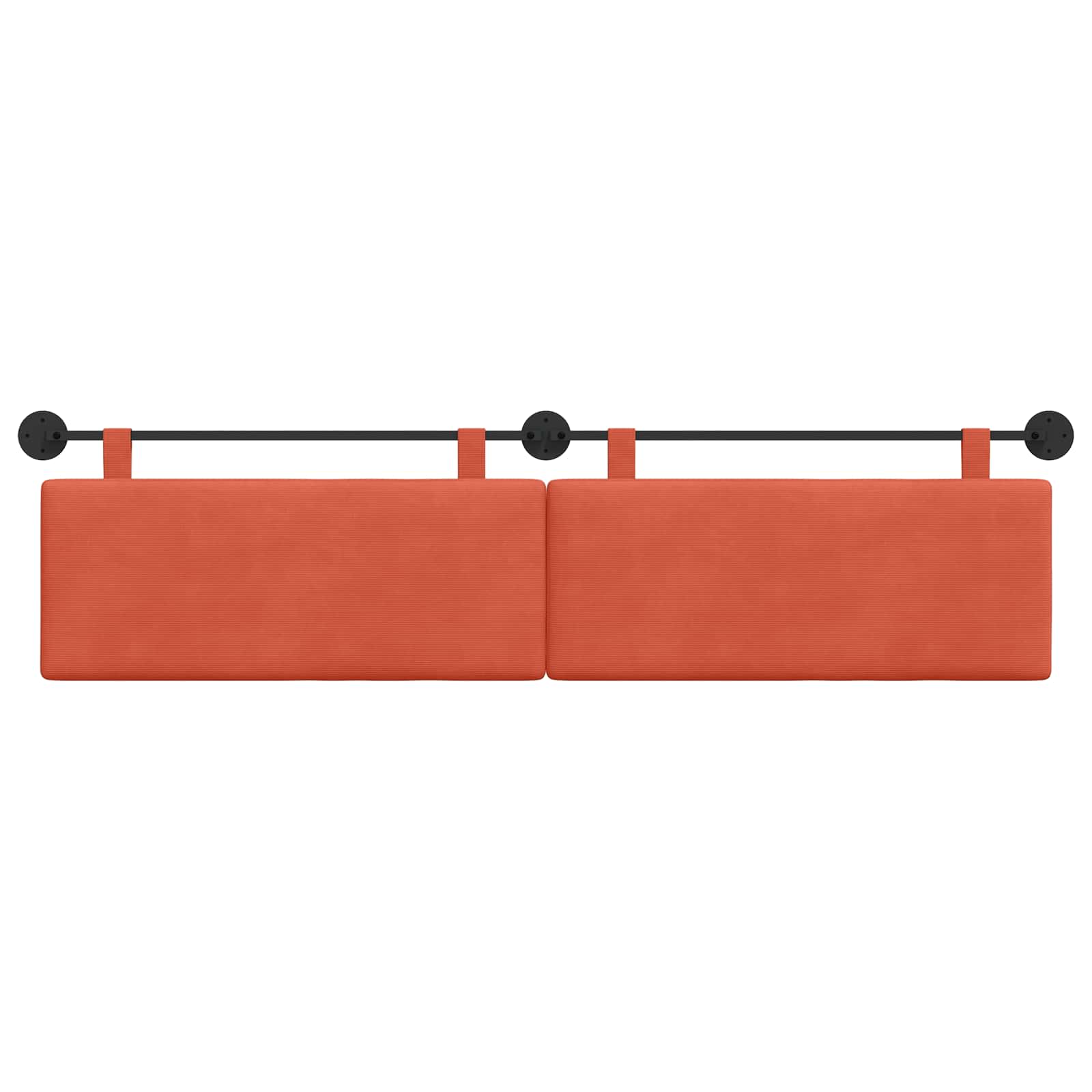 Tête de lit suspendue Rouge orange Tissu en velours côtelé - XIOS