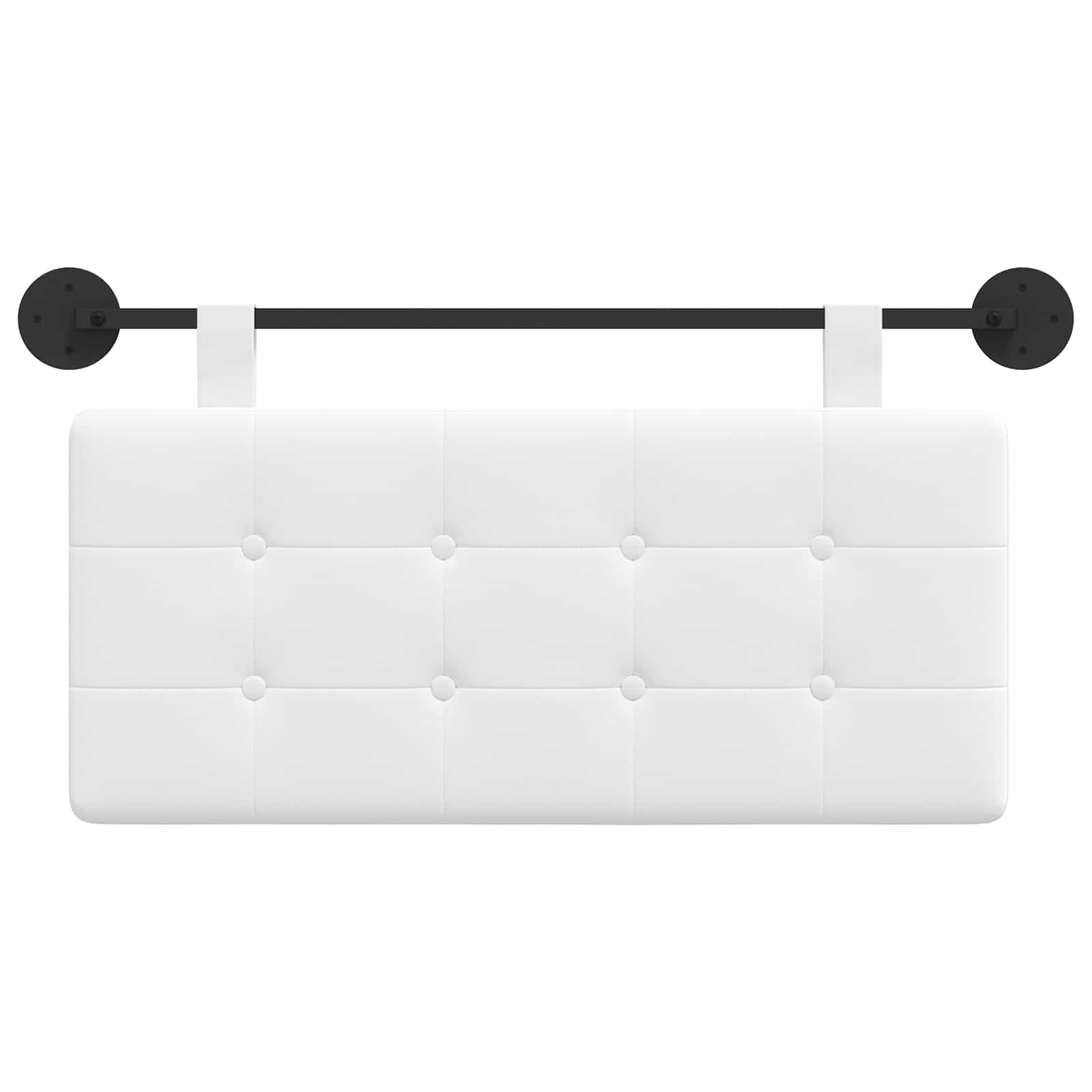 Tête de lit suspendue Montage mural Blanc 100 x 55 x 5 cm tissu - XIOS