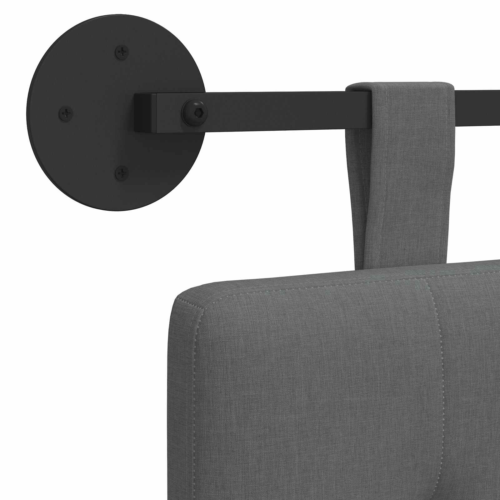 Tête de lit suspendue Gris foncé Tissu - XIOS
