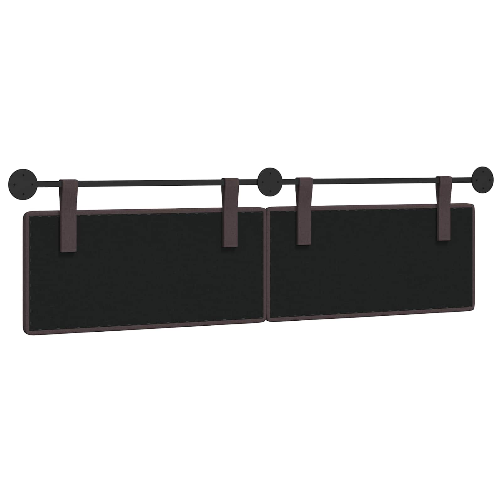 Tête de lit suspendue Marron foncé tissu - XIOS