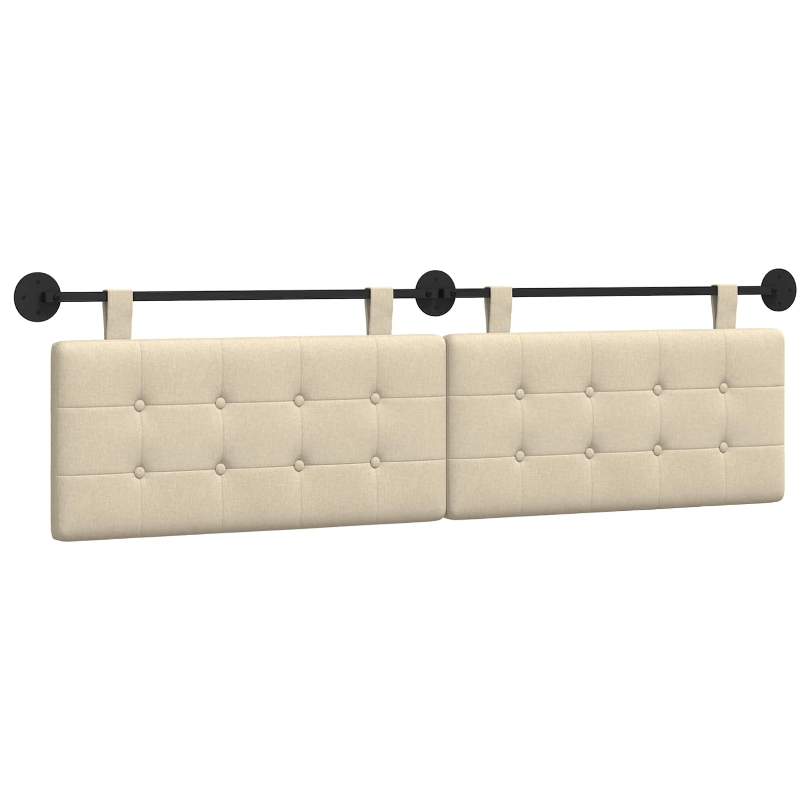 Tête de lit suspendue Montage mural Crème 190 x 55 x 5 cm tissu - XIOS