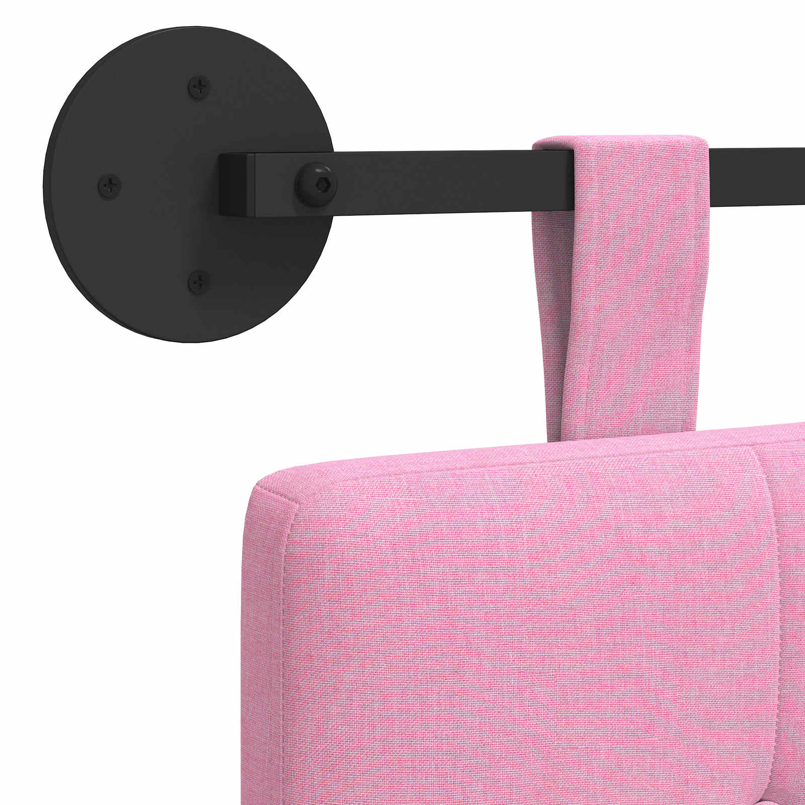 Tête de lit suspendue Rose Tissu - XIOS
