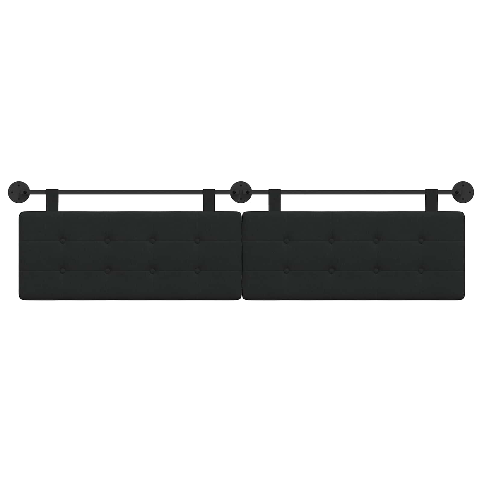 Tête de lit suspendue Noir Tissu - XIOS