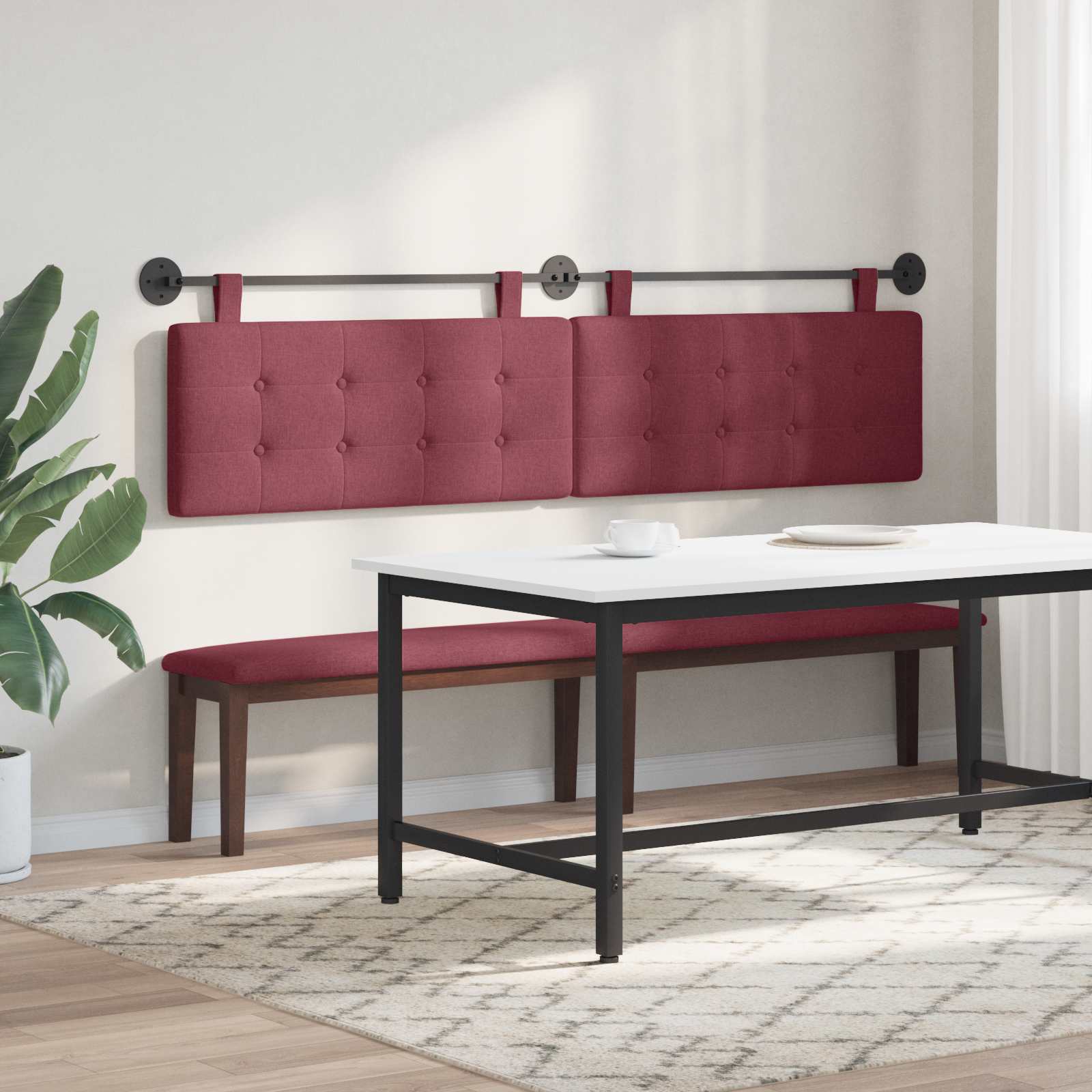 Tête de lit suspendue Bordeaux Tissu - XIOS