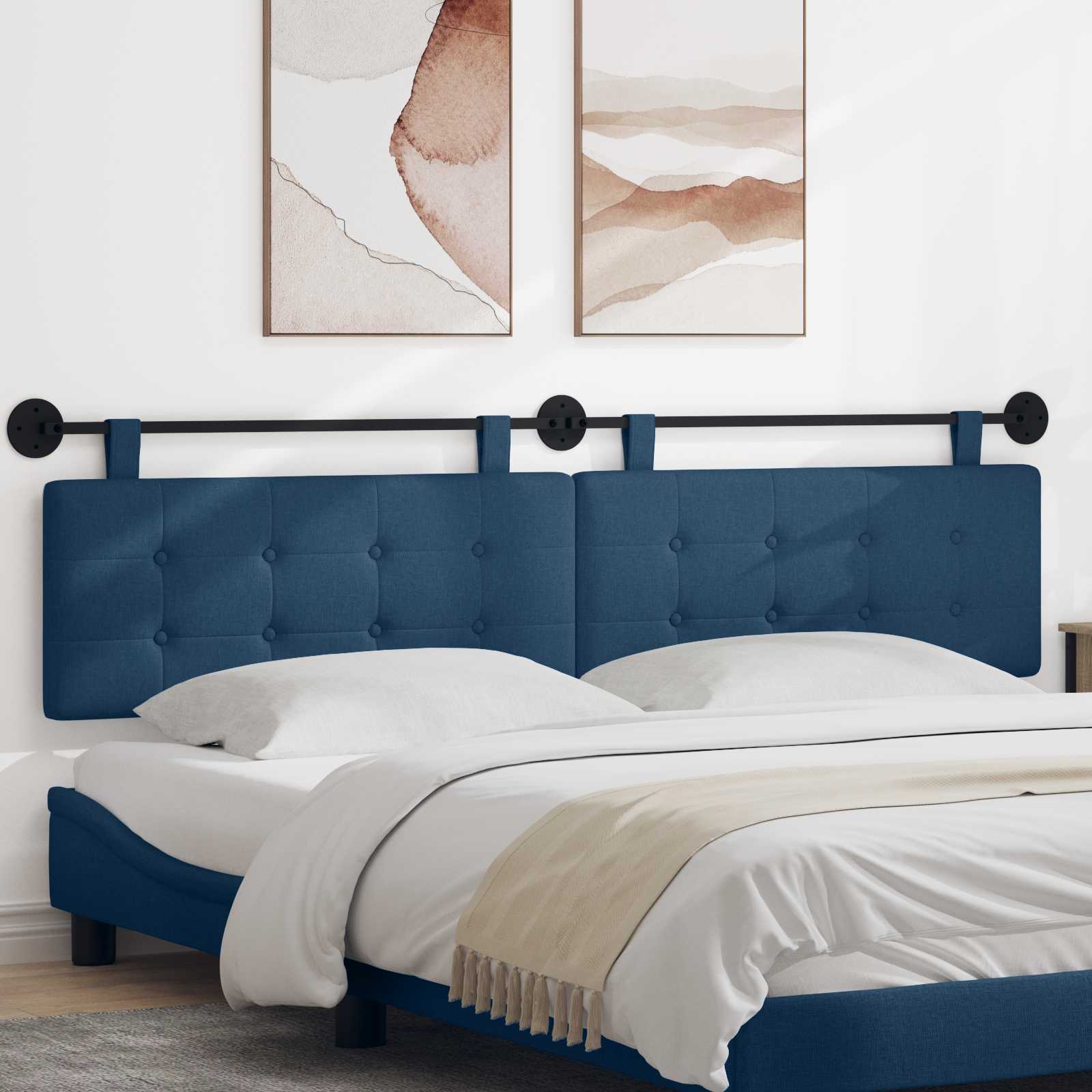 Tête de lit suspendue Montage mural Bleu 210 x 55 x 5 cm - XIOS