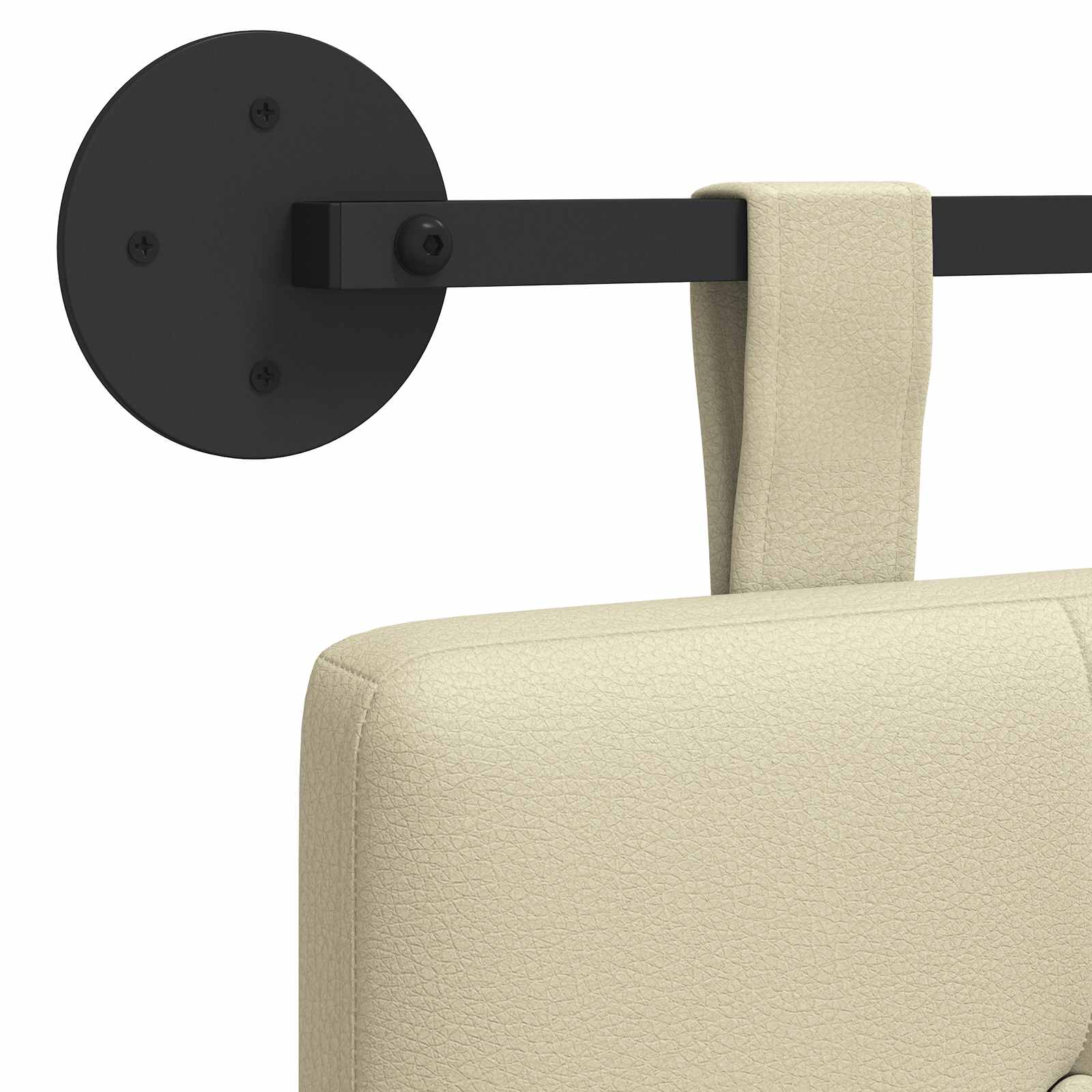 Tête de lit suspendue Crème Simili cuir - XIOS