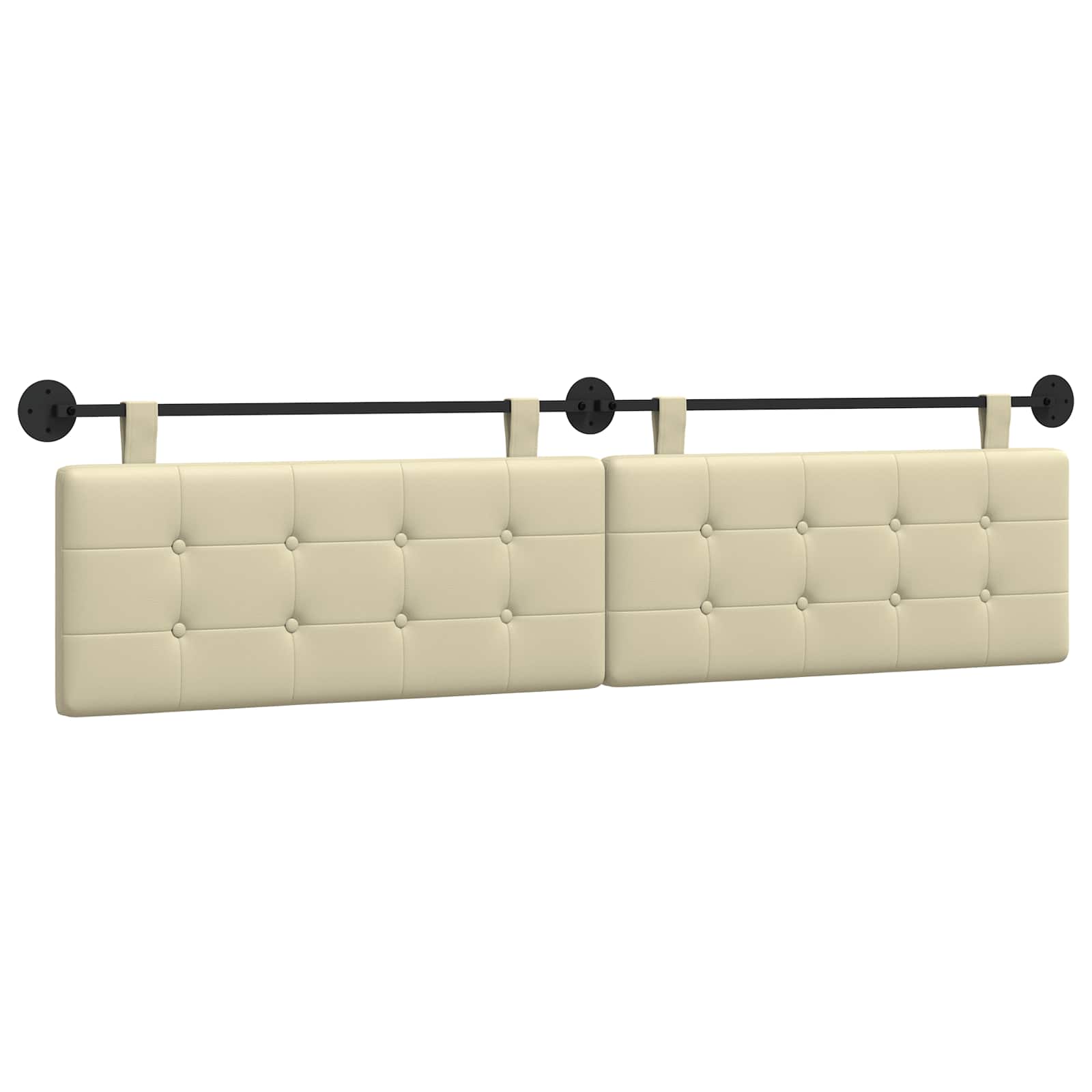 Tête de lit suspendue Crème Simili cuir - XIOS