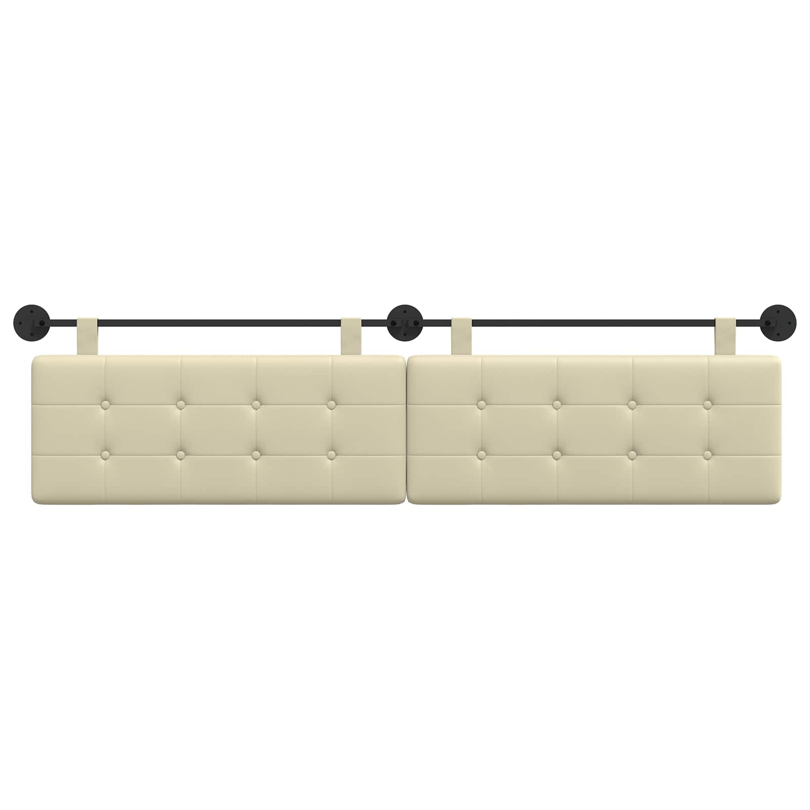 Tête de lit suspendue Crème Simili cuir - XIOS