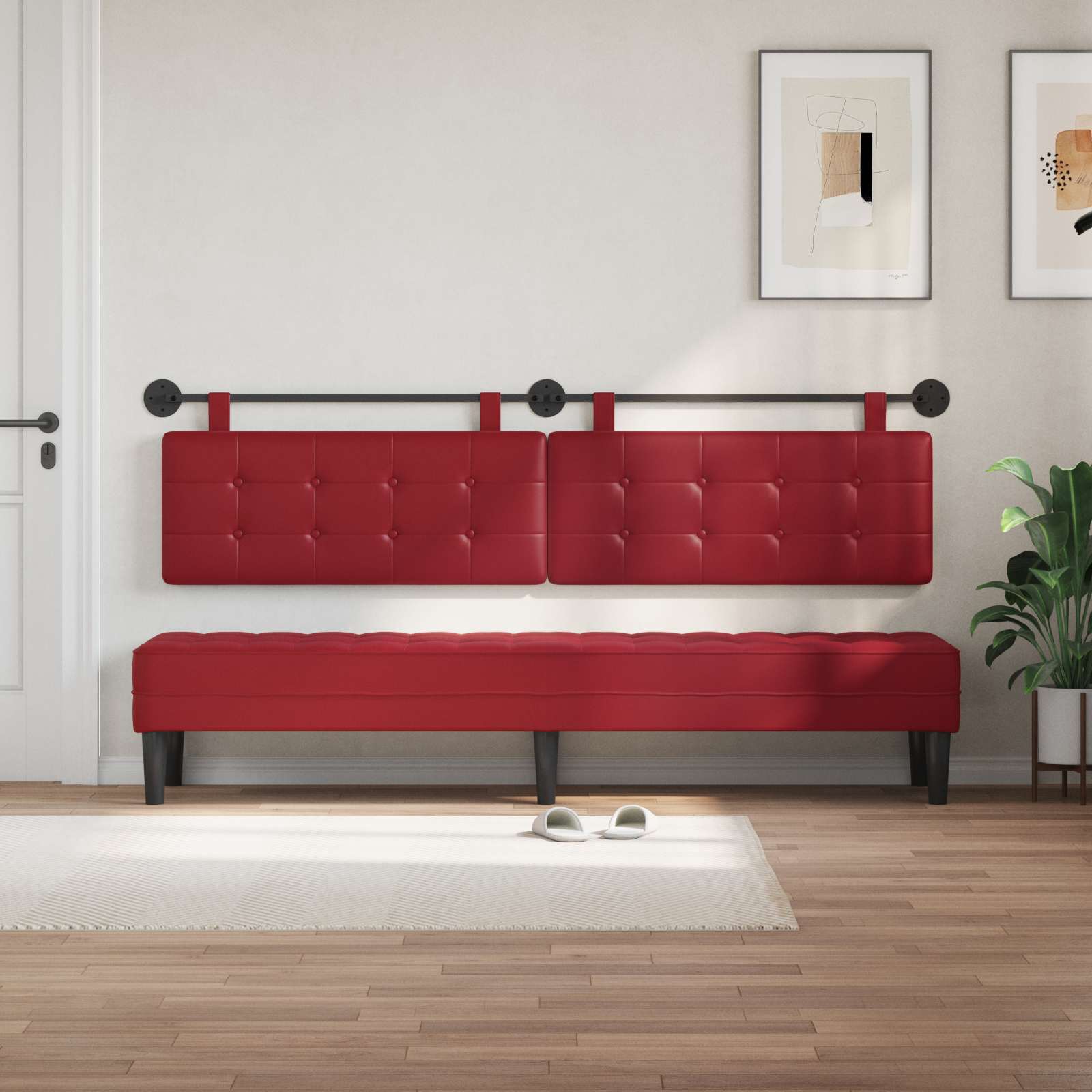 Tête de lit suspendue Bordeaux Simili cuir - XIOS